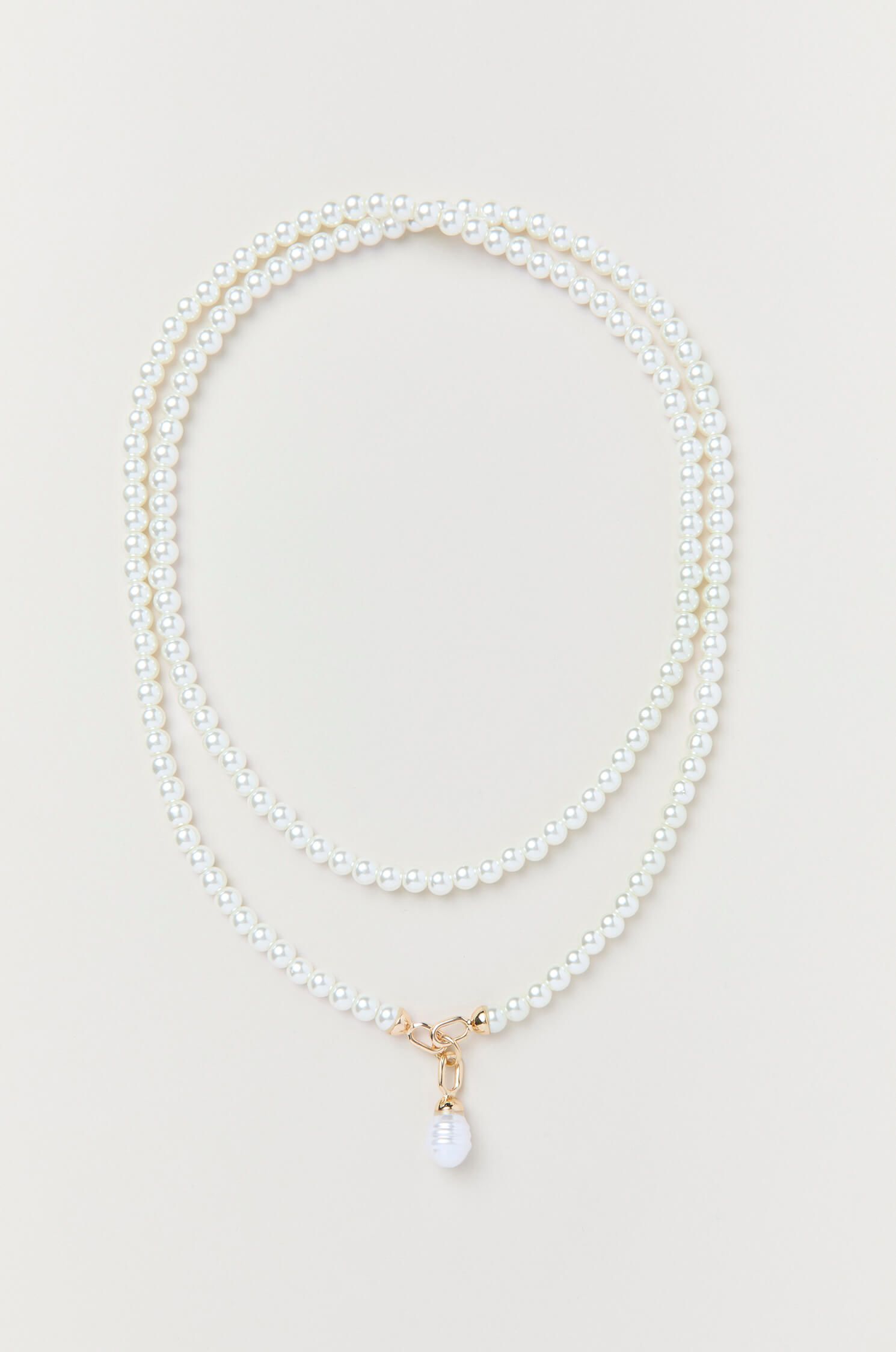 Długi perłowy naszyjnik Solar Obraz 2