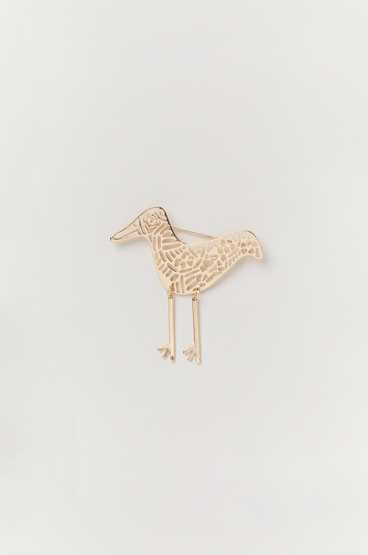 Złota broszka w kształcie ptaka Solar Obraz 2