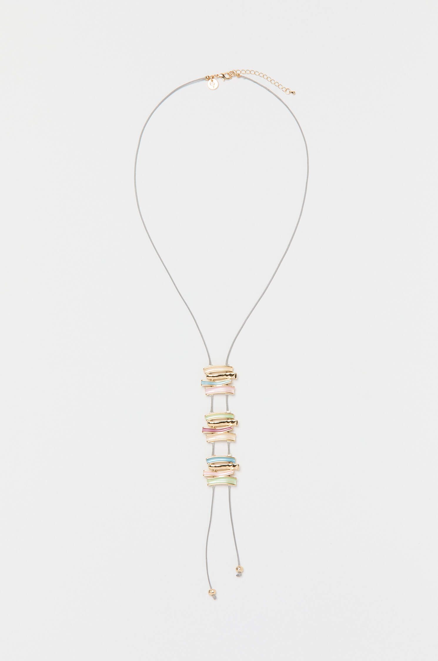 Długi naszyjnik z pastelowymi elementami Solar Obraz 2