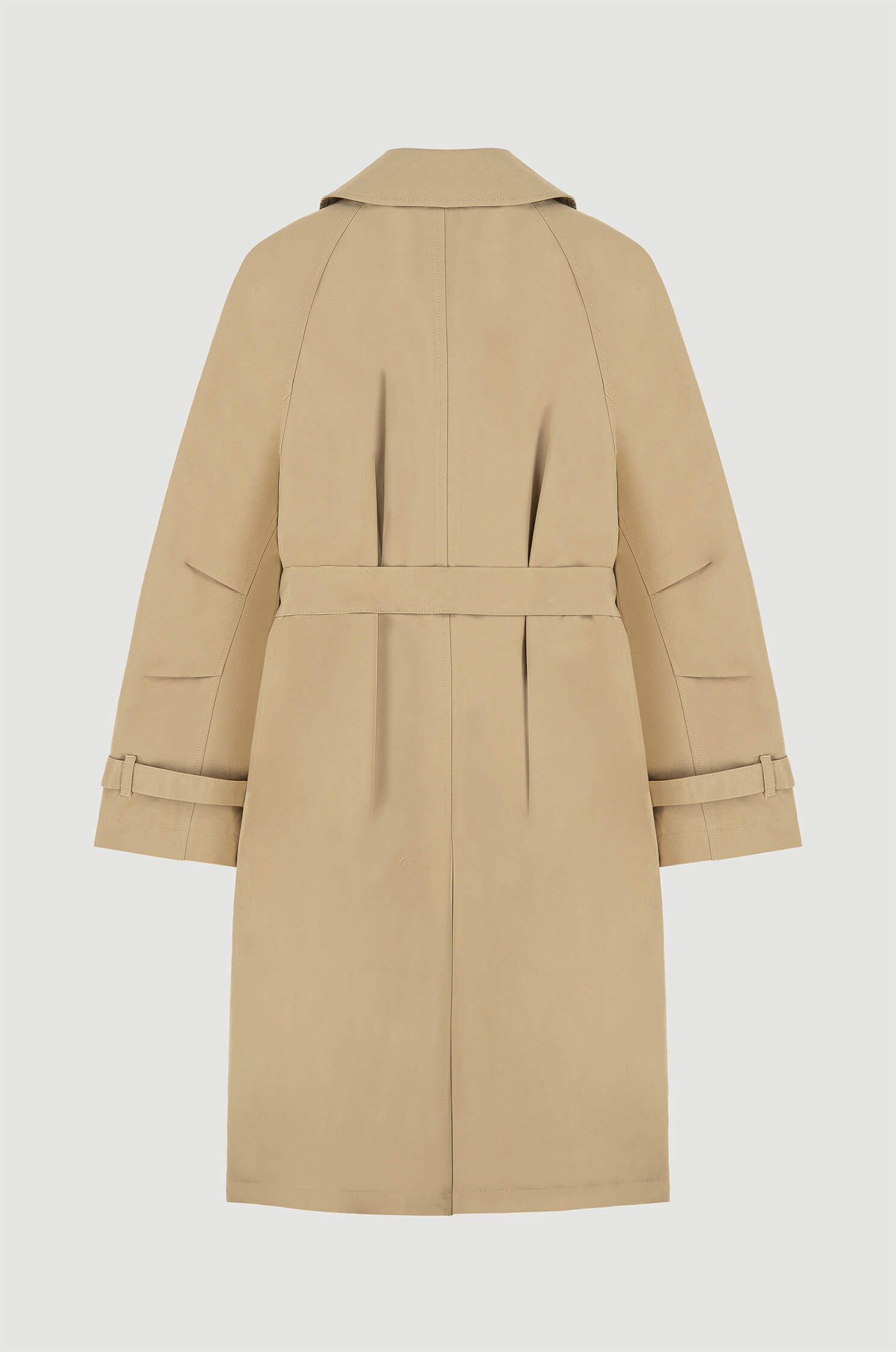 Beżowy trencz z dwurzędowym zapięciem Solar Obraz 5