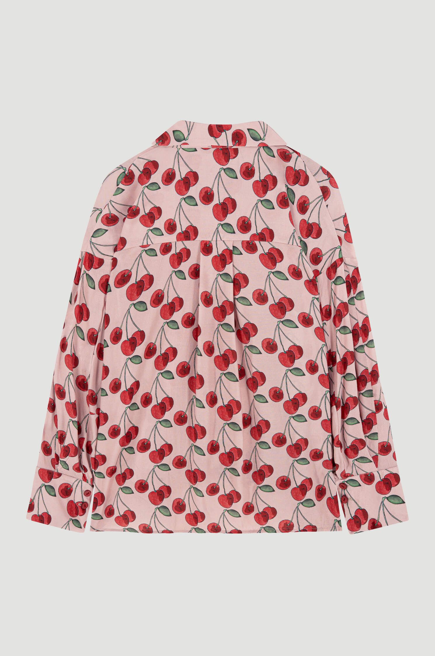 Wiskozowa koszula w wiśnie Solar Obraz 4