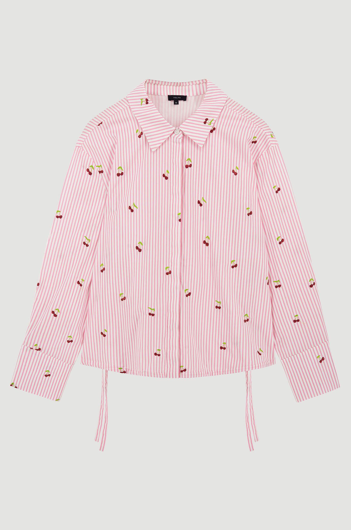 Bawełniana koszula w paski Solar Obraz 3