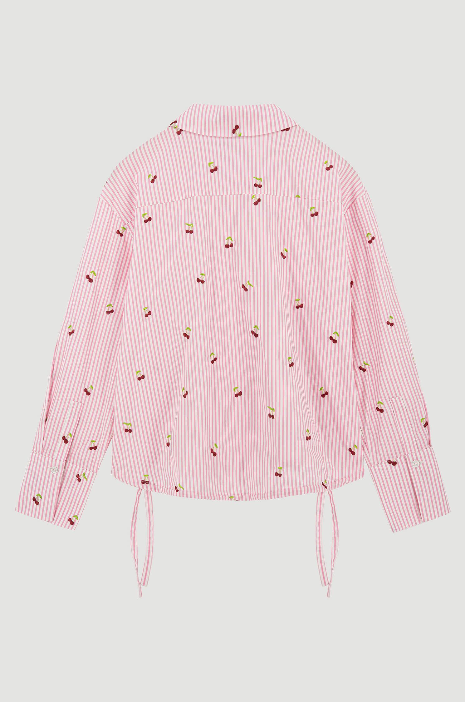 Bawełniana koszula w paski Solar Obraz 4