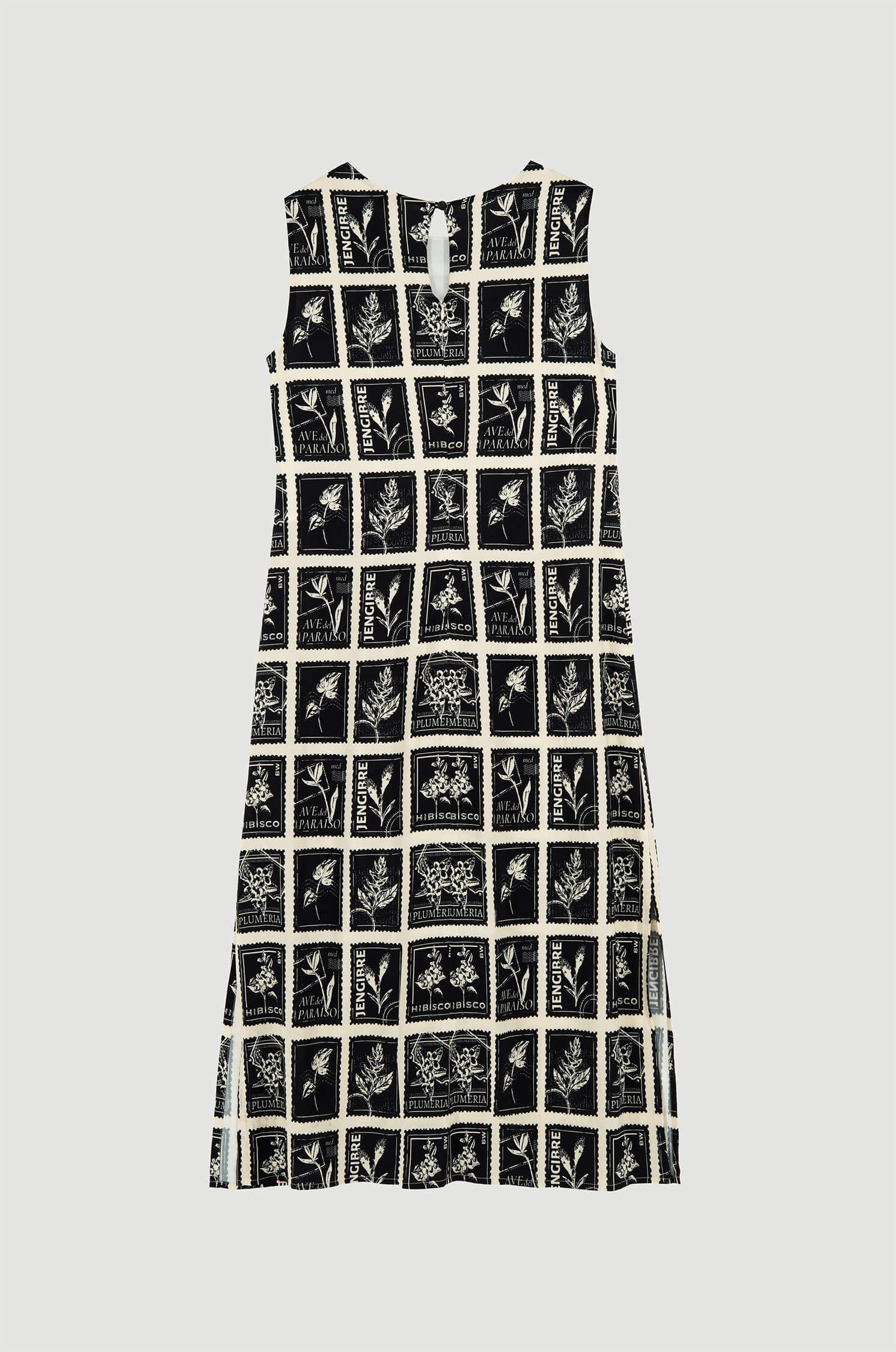 Wiskozowa sukienka z motywem znaczków Solar Obraz 5