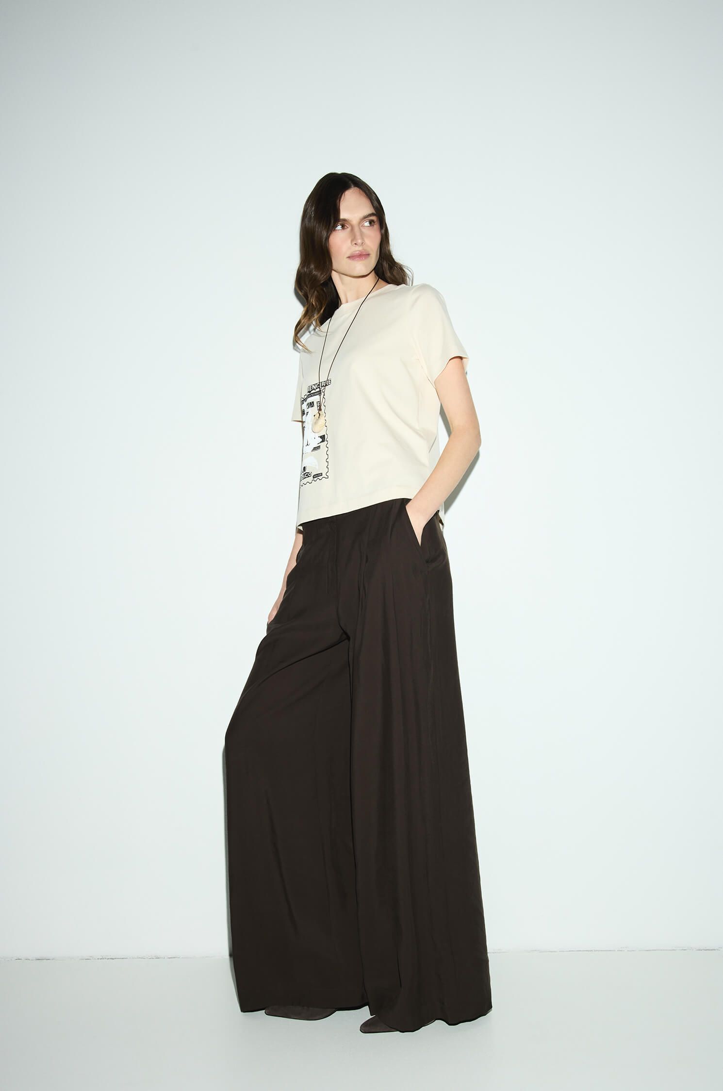 Bawełniana bluzka z autorskim printem Solar Obraz 3