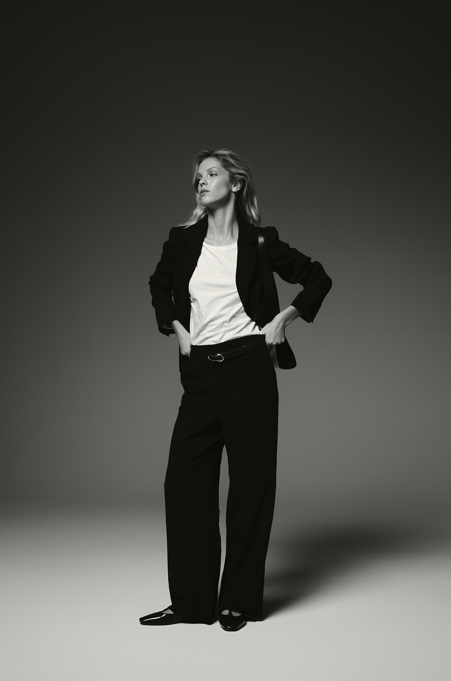 Jednorzędowa marynarka z domieszką lnu Solar Obraz 3