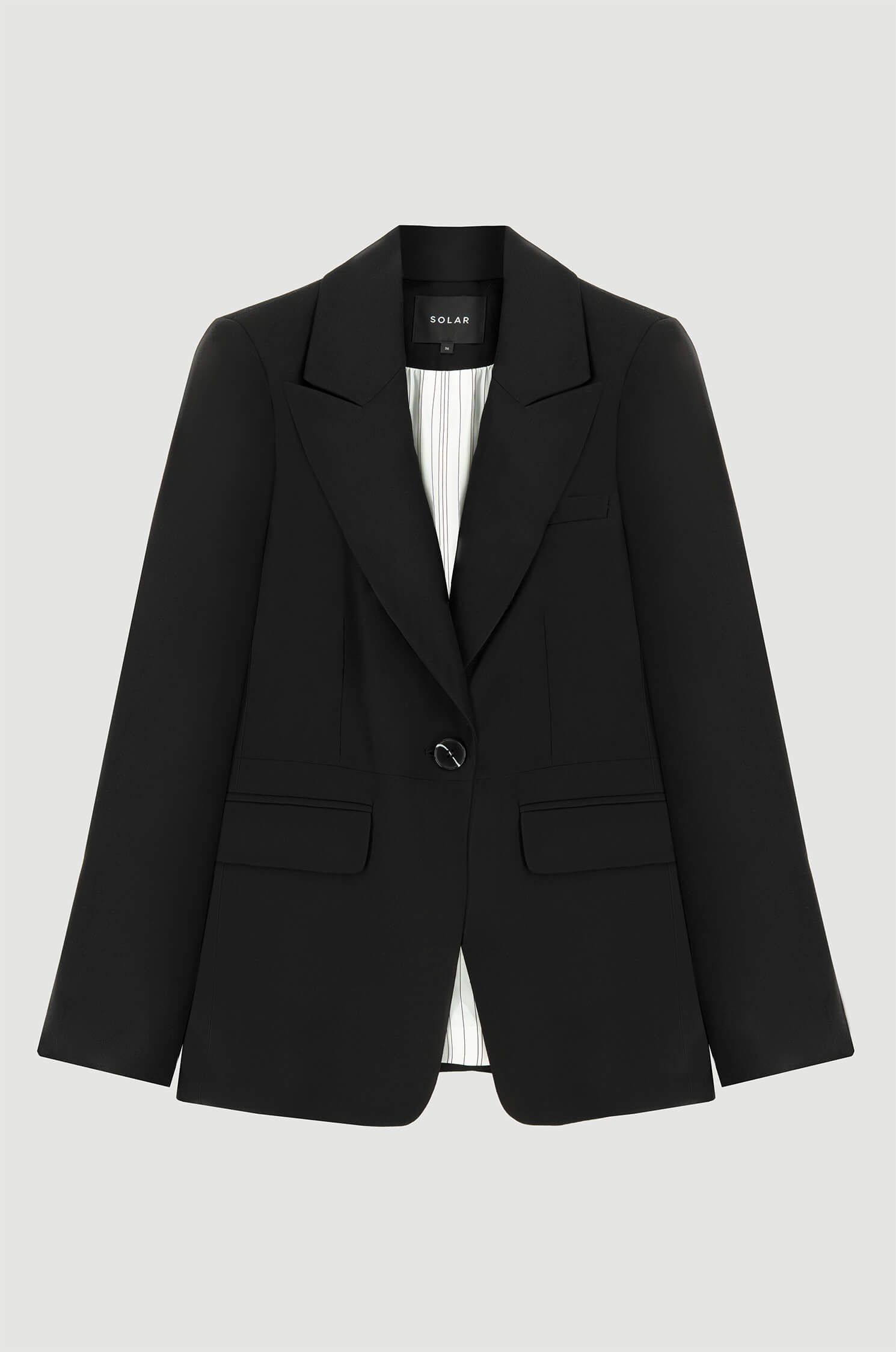 Jednorzędowa marynarka z domieszką lnu Solar Obraz 4