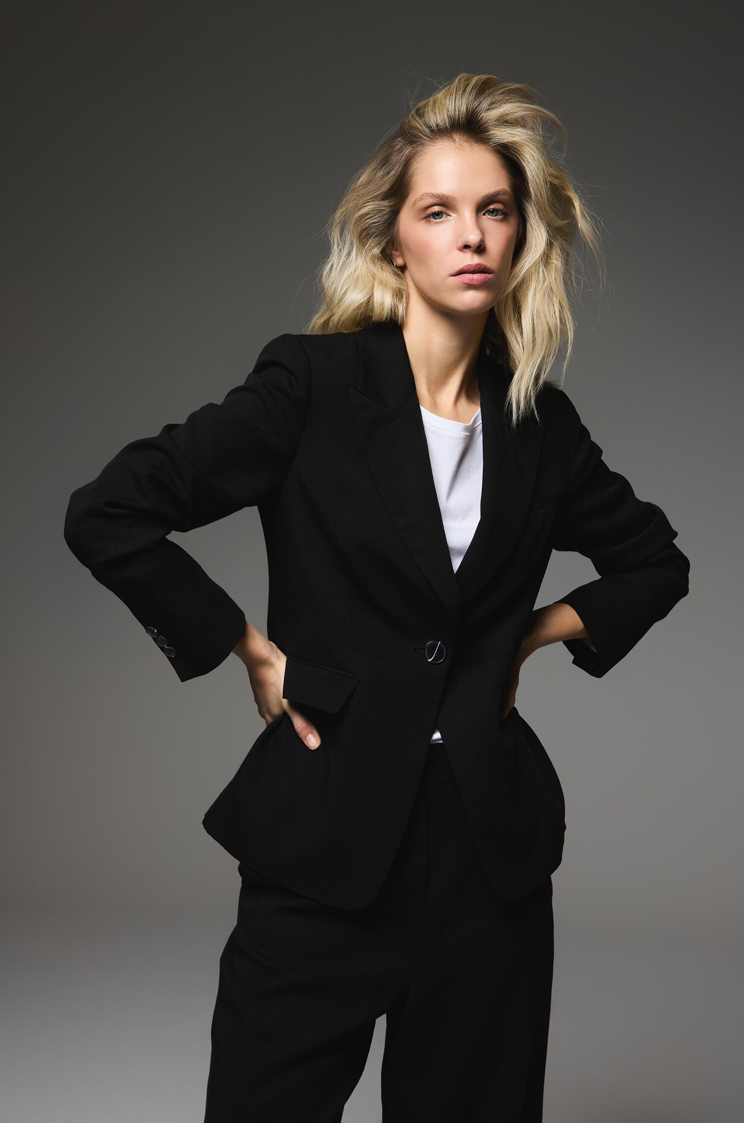 Jednorzędowa marynarka z domieszką lnu Solar Obraz 1