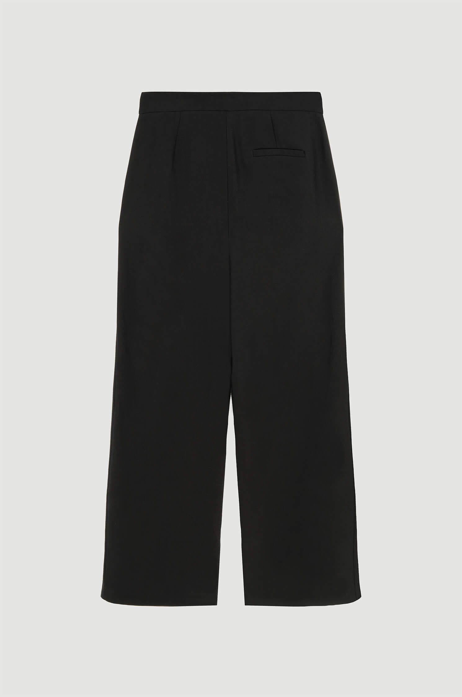 Czarne spodnie z dodatkiem lnu Solar Obraz 6