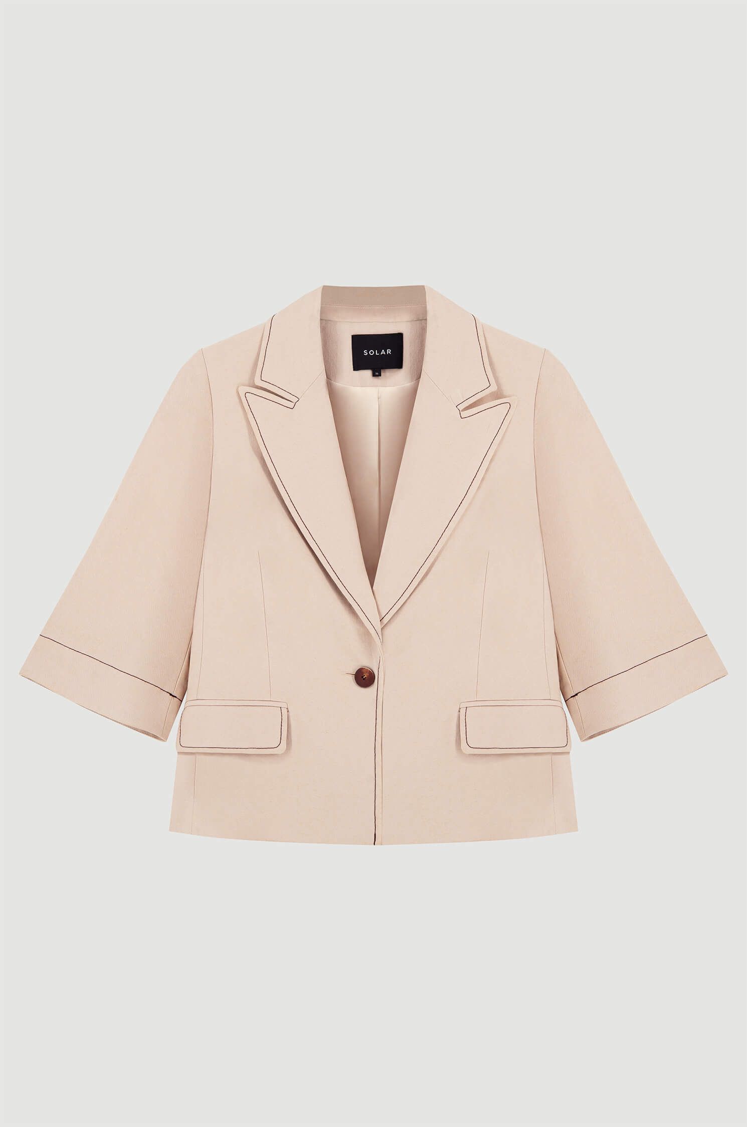 Pudroworóżowa marynarka Solar Obraz 4