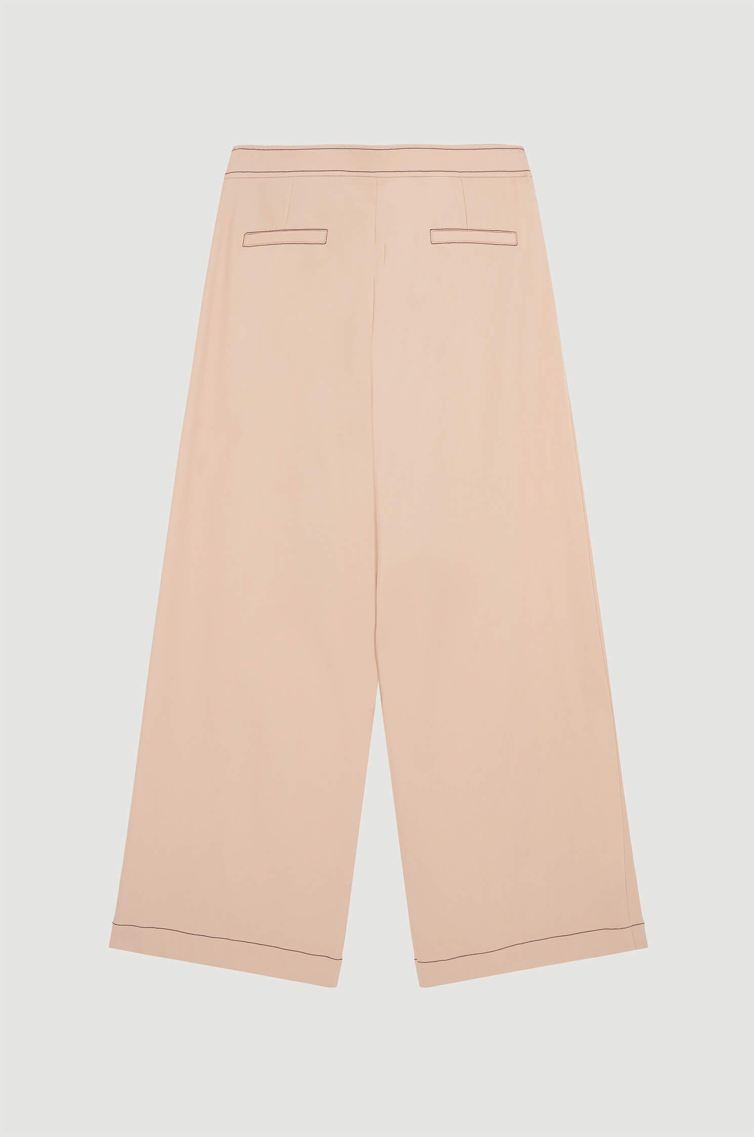 Pudroworóżowe spodnie Solar Obraz 5