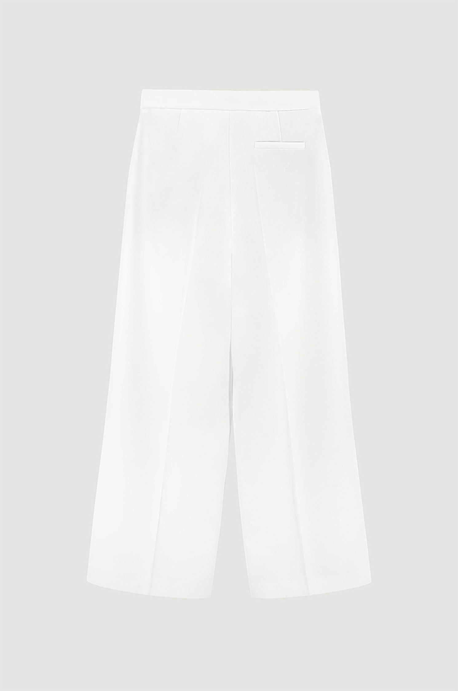 Spodnie ecru z prostą nogawką Solar Obraz 5