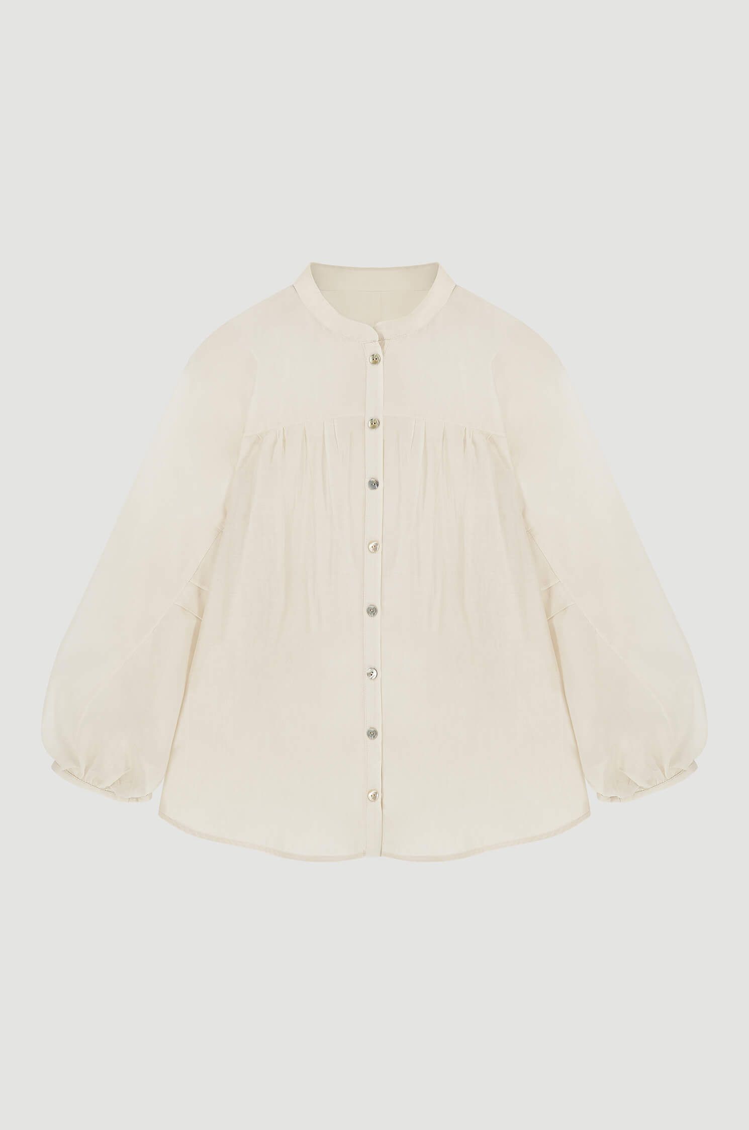 Szyfonowa koszula ze stójką Solar Obraz 4