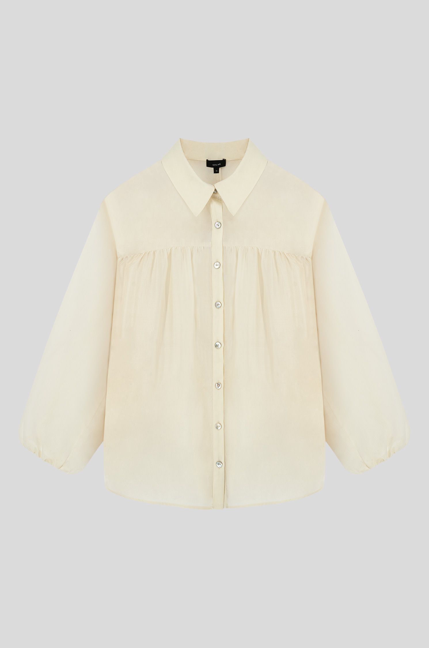Szyfonowa koszula z kołnierzem Solar Obraz 3