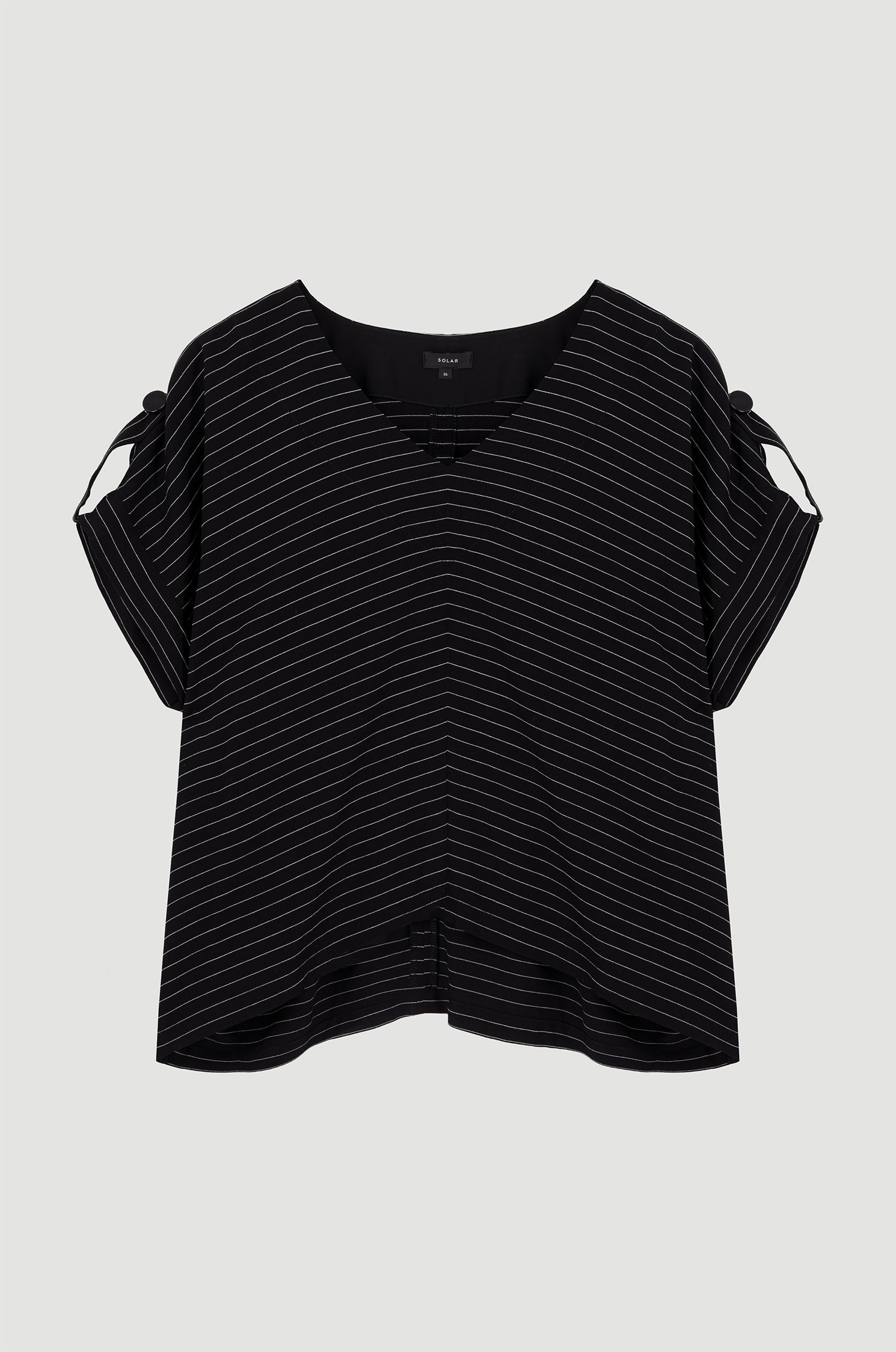 Wiskozowa bluzka w prążek Solar Obraz 3