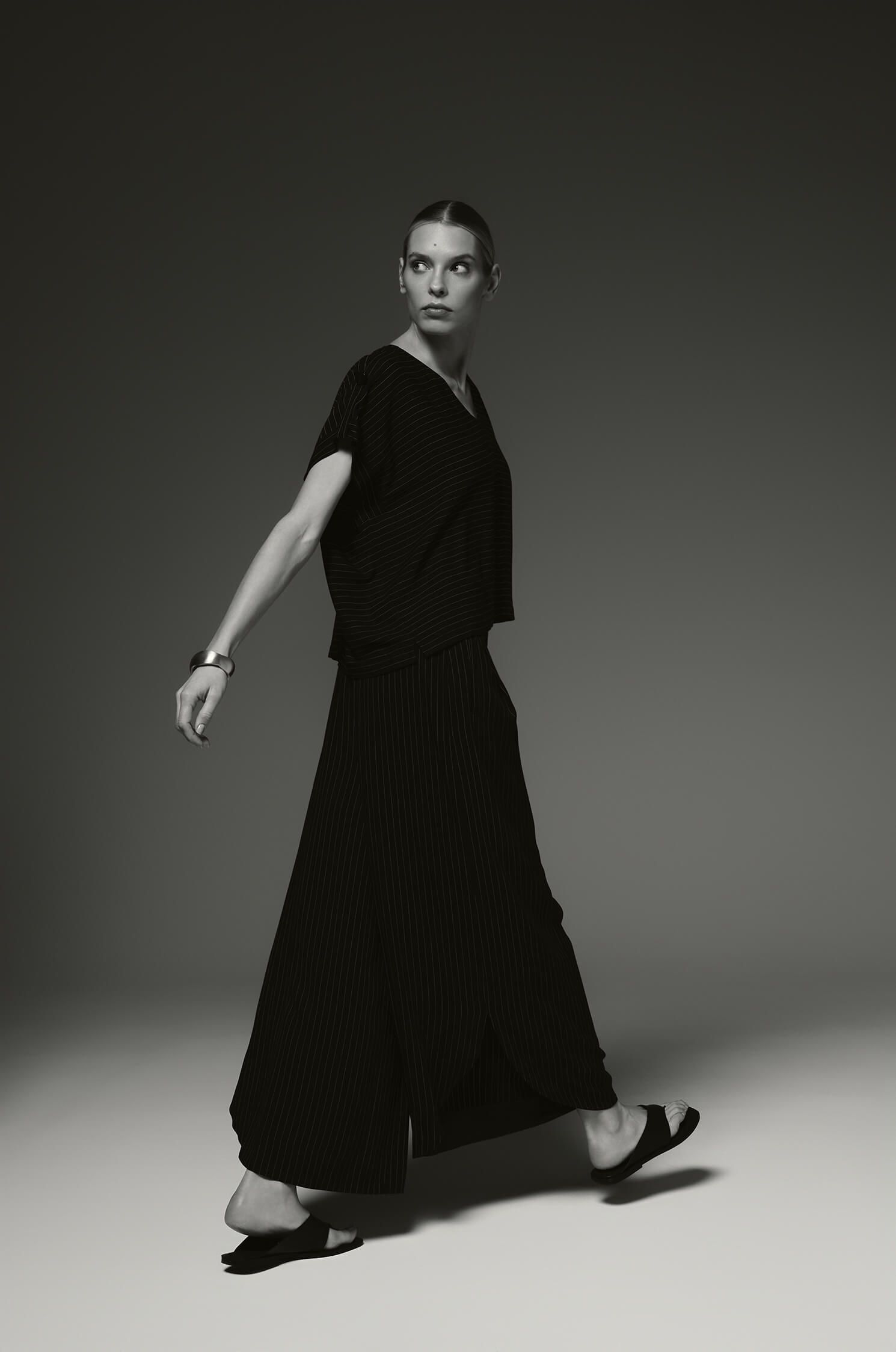 Wiskozowe kuloty w prążek Solar Obraz 4