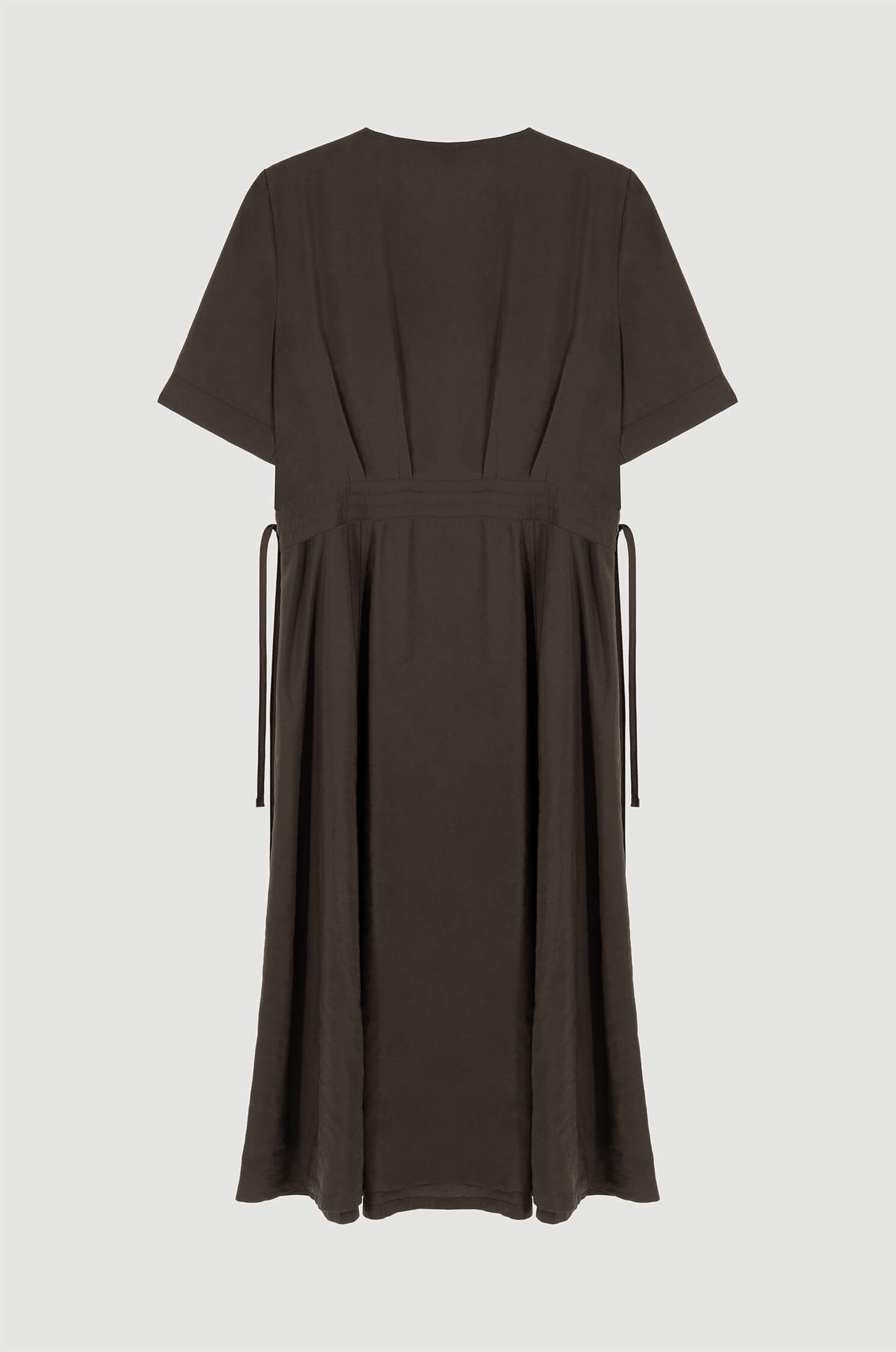 Brązowa sukienka midi Solar Obraz 5