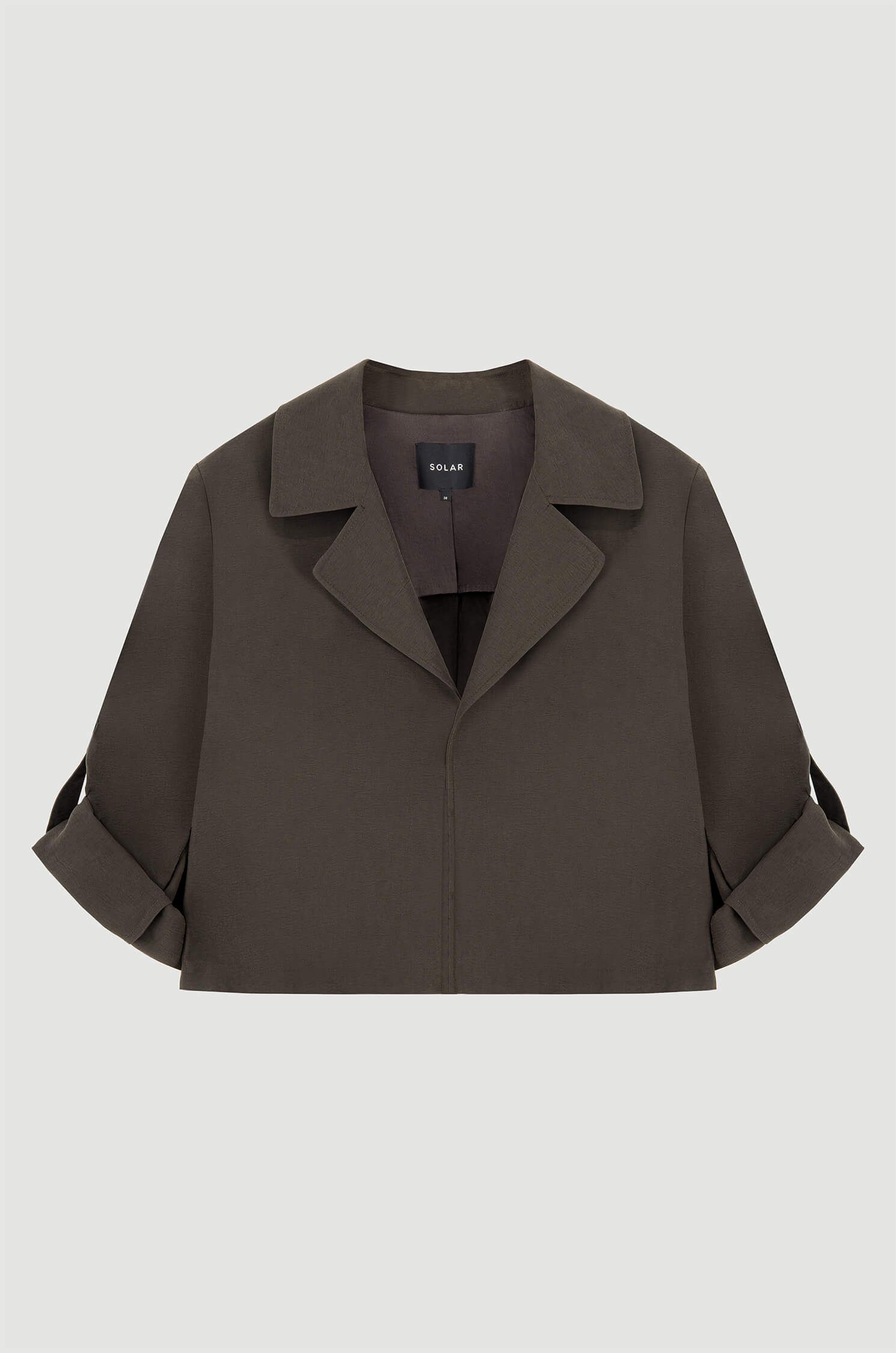 Brązowa kurtka z bawełnianą podszewką Solar Obraz 3