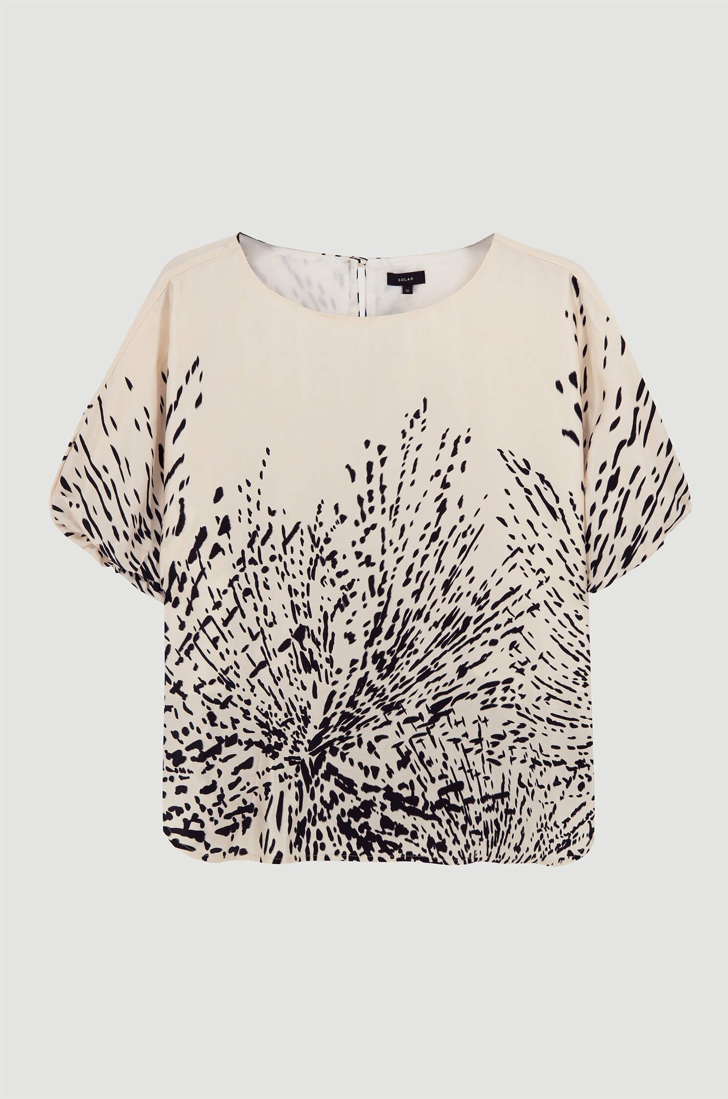 Wiskozowa bluzka z bufkami i printem Solar Obraz 4