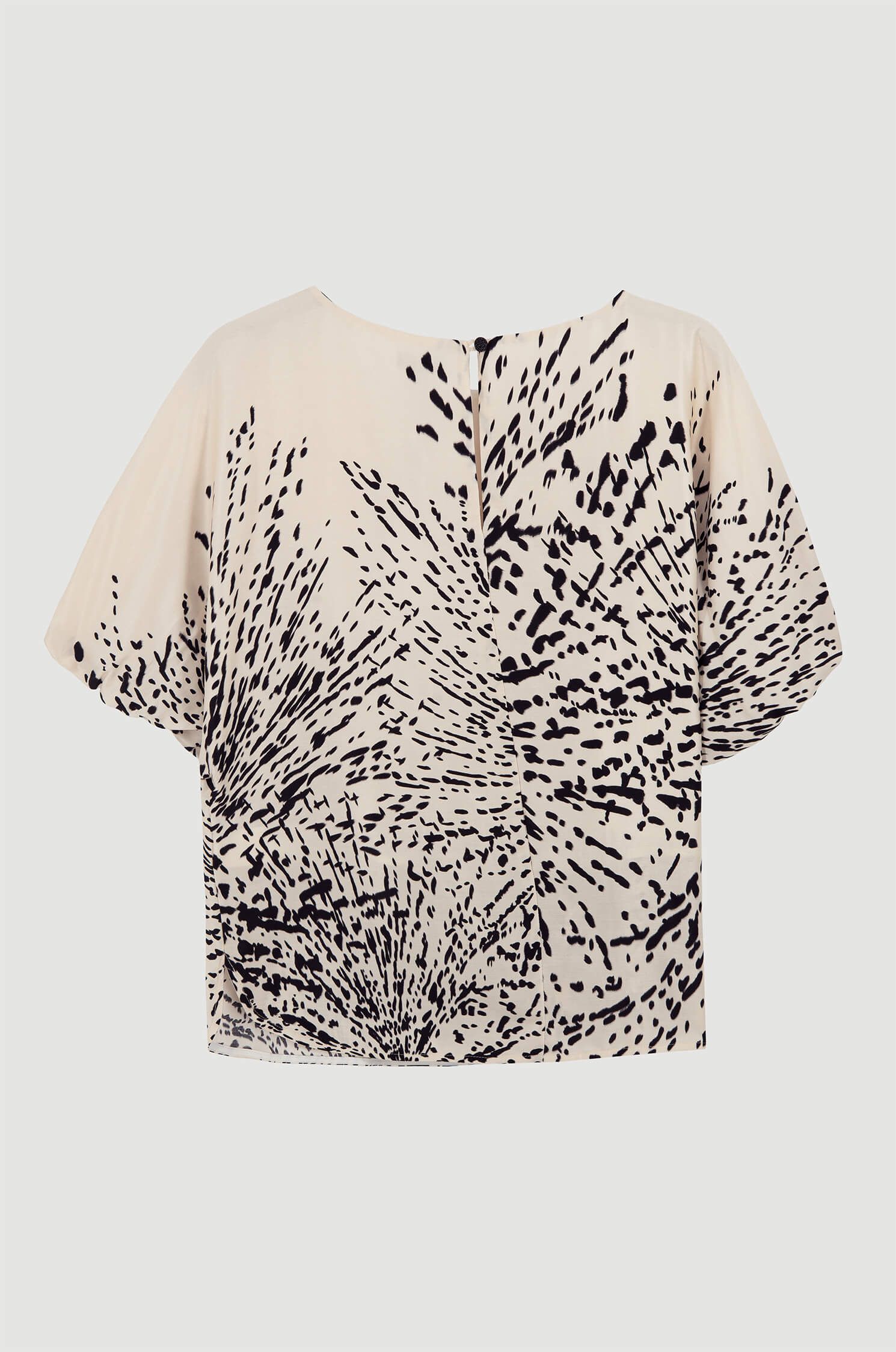 Wiskozowa bluzka z bufkami i printem Solar Obraz 5