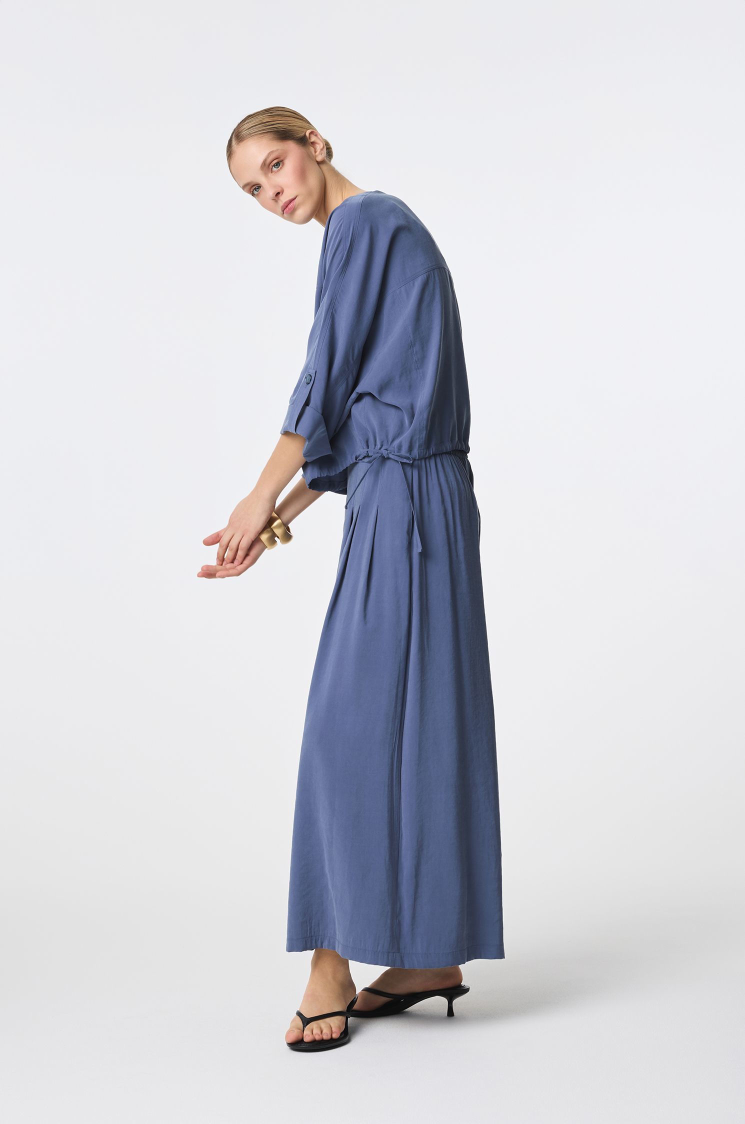 Spódnico-spodnie z elastyczną talią Solar Obraz 3