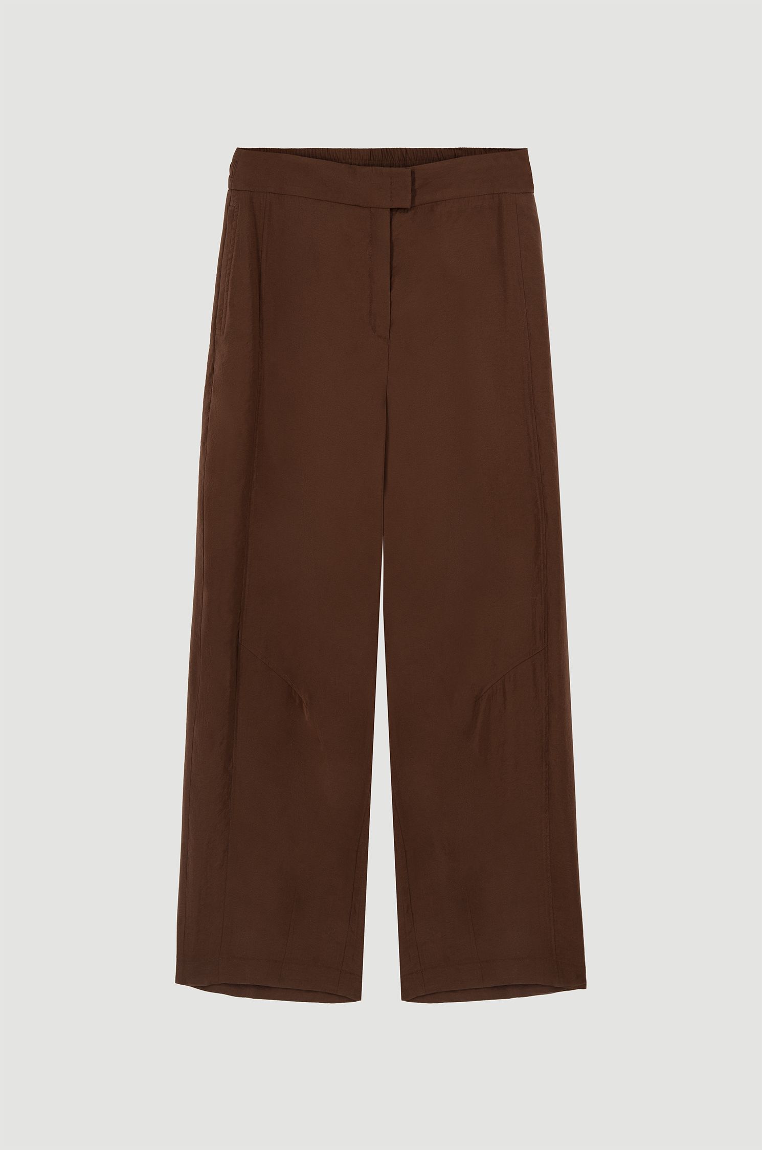 Brązowe spodnie balloon fit Solar Obraz 4