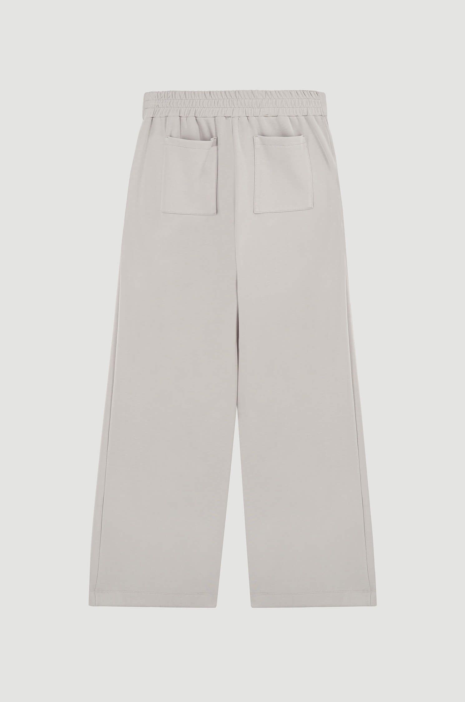 Beżowe spodnie z dżerseju Solar Obraz 2