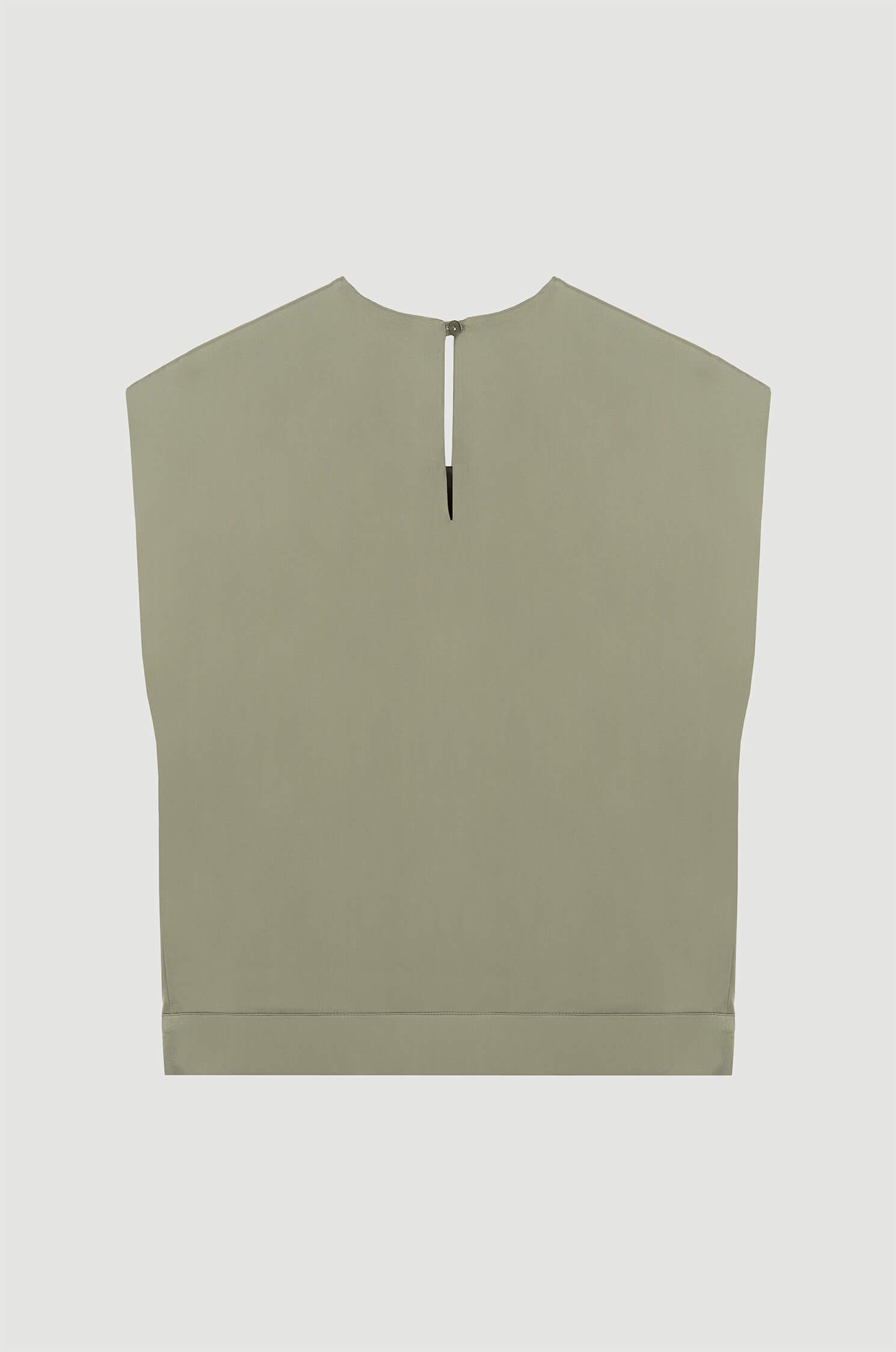 Satynowa bluzka w jasnym odcieniu khaki Solar Obraz 5