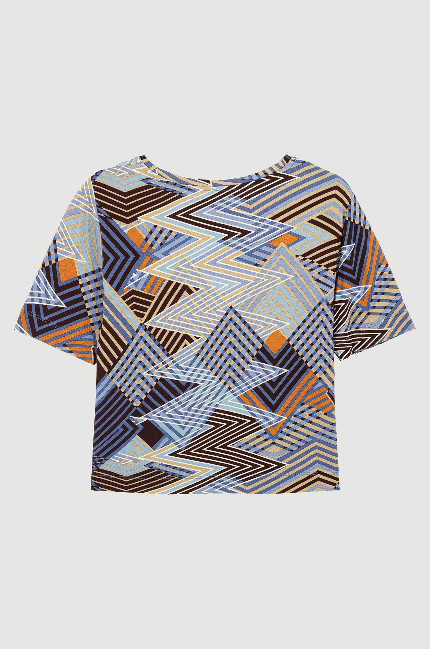 Bluzka z geometrycznym printem Solar Obraz 5