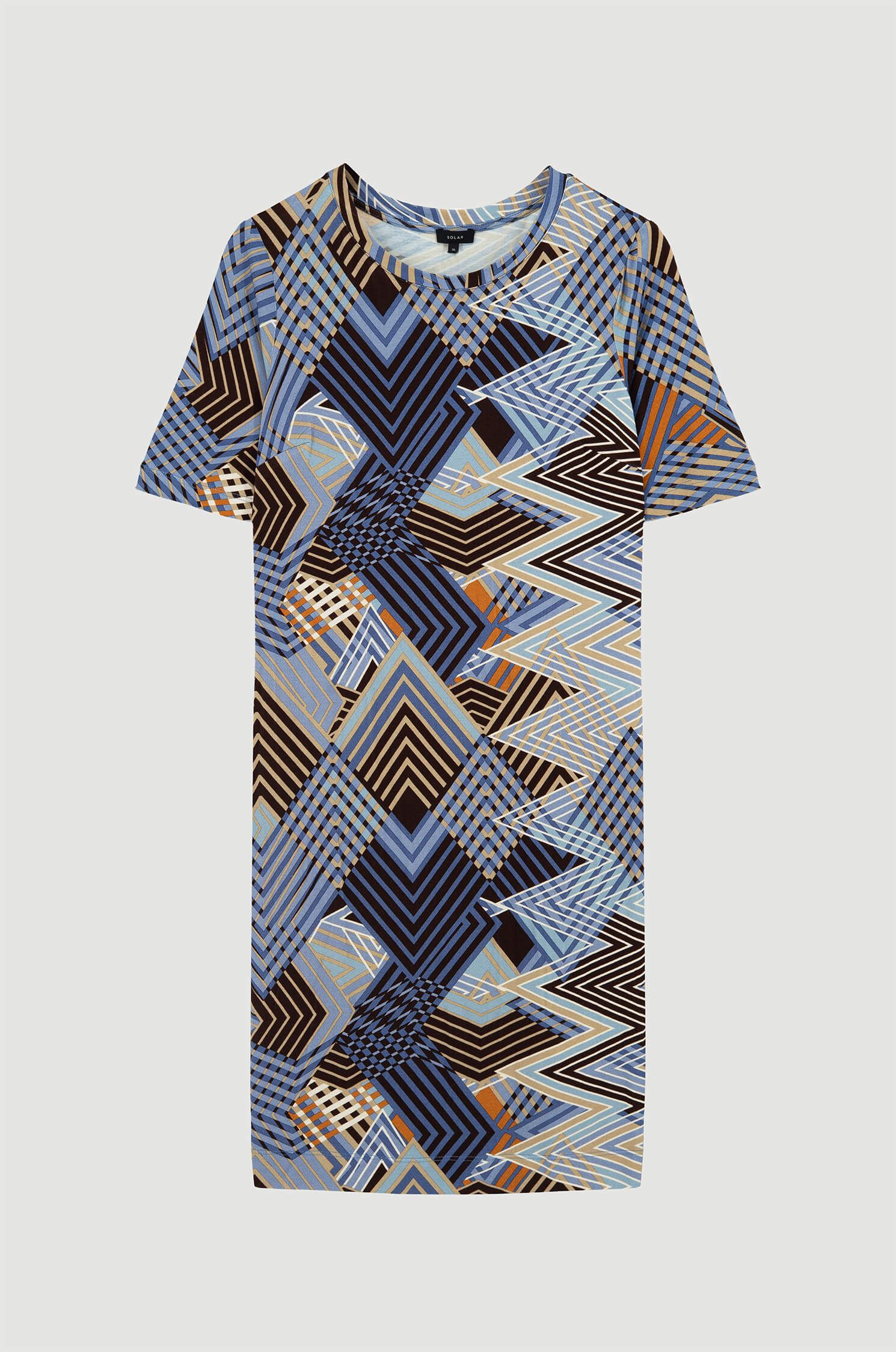 Sukienka z geometrycznym printem Solar Obraz 4