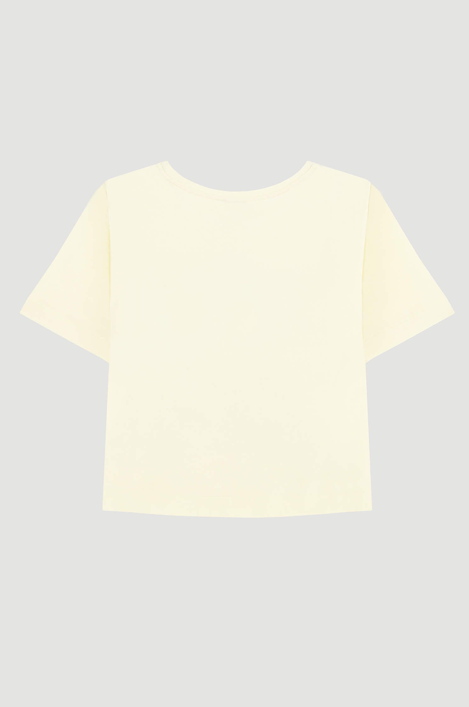 Jasnożółta bluzka z autorskim printem Solar Obraz 2