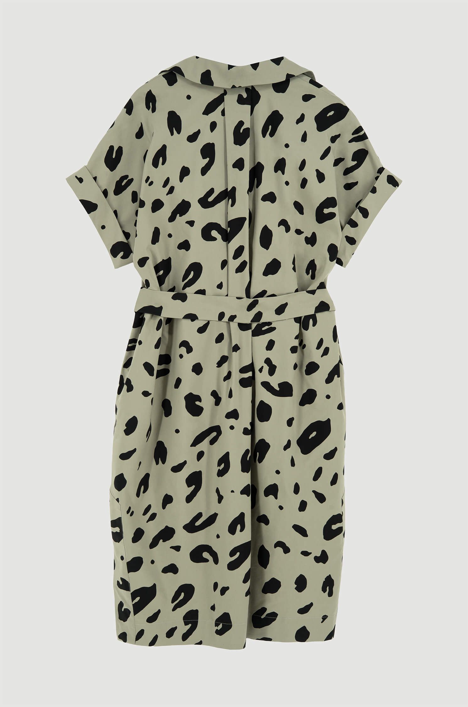 Sukienka khaki ze zwierzęcym printem Solar Obraz 5