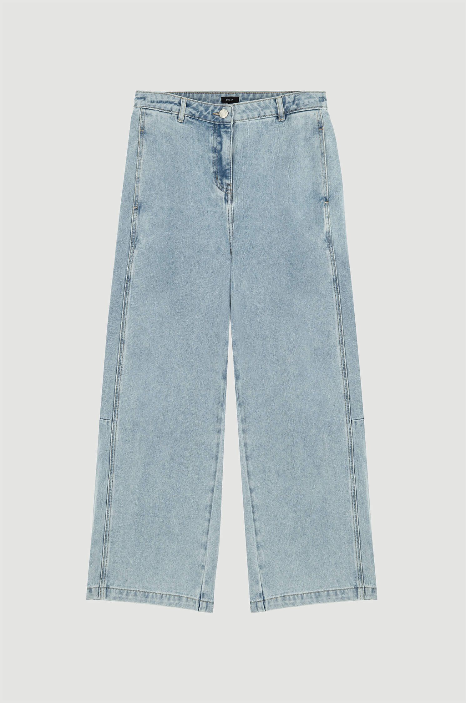 Jasne jeansy z rozszerzaną nogawką Solar Obraz 4