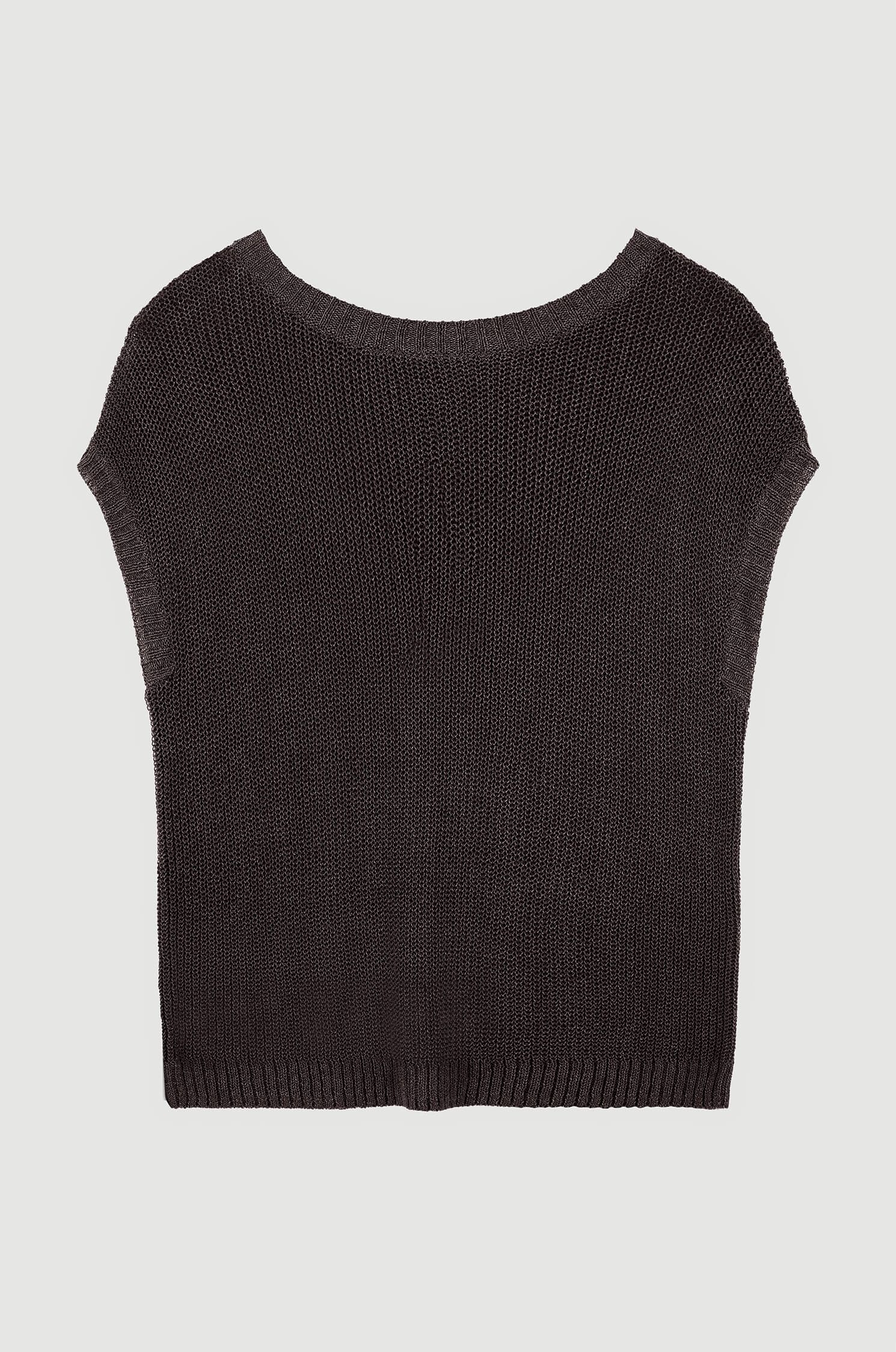 Dzianinowa bluzka bez rękawów Solar Obraz 5