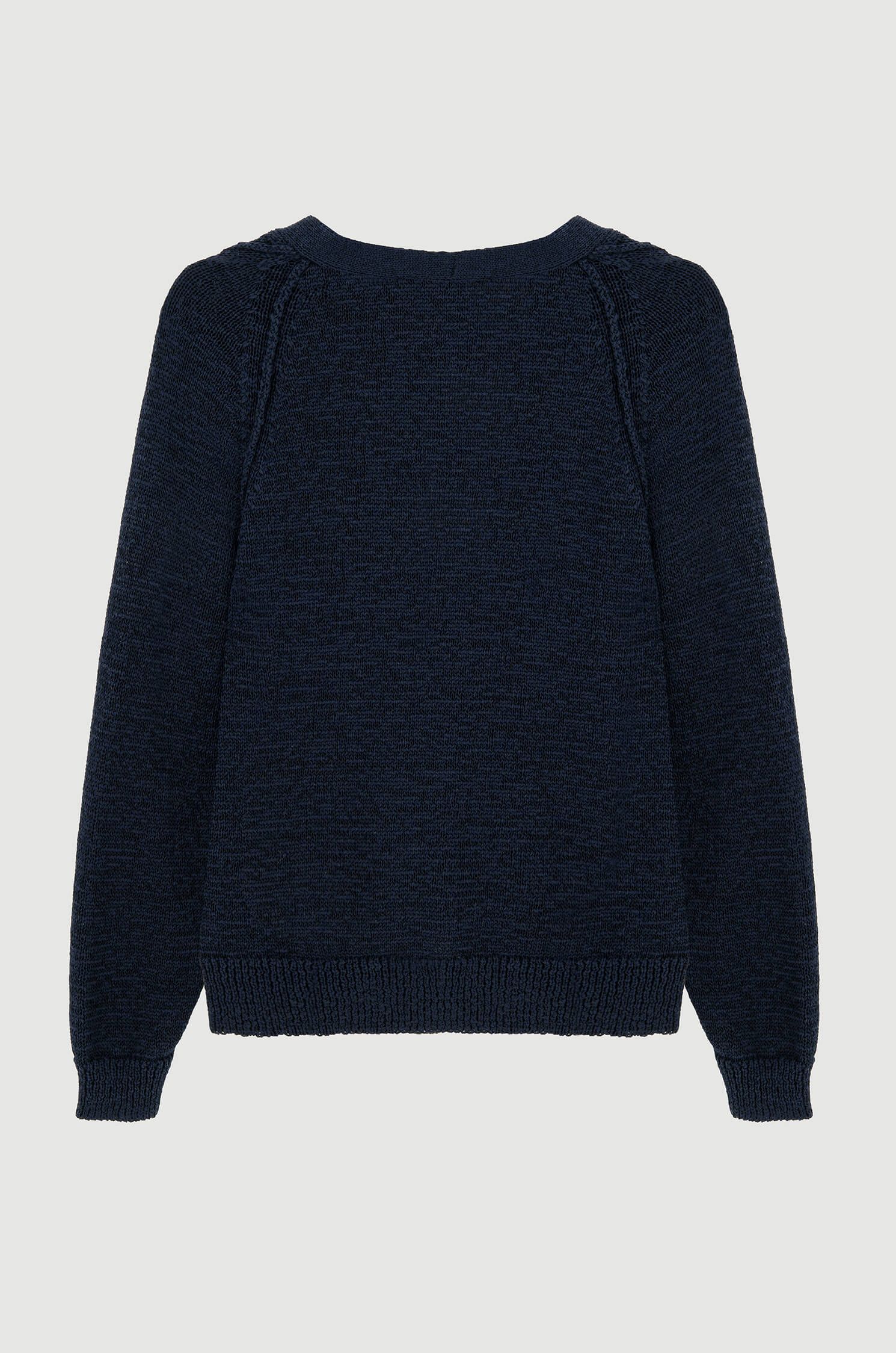 Kardigan z bawełną zapinany na guziki Solar Obraz 5