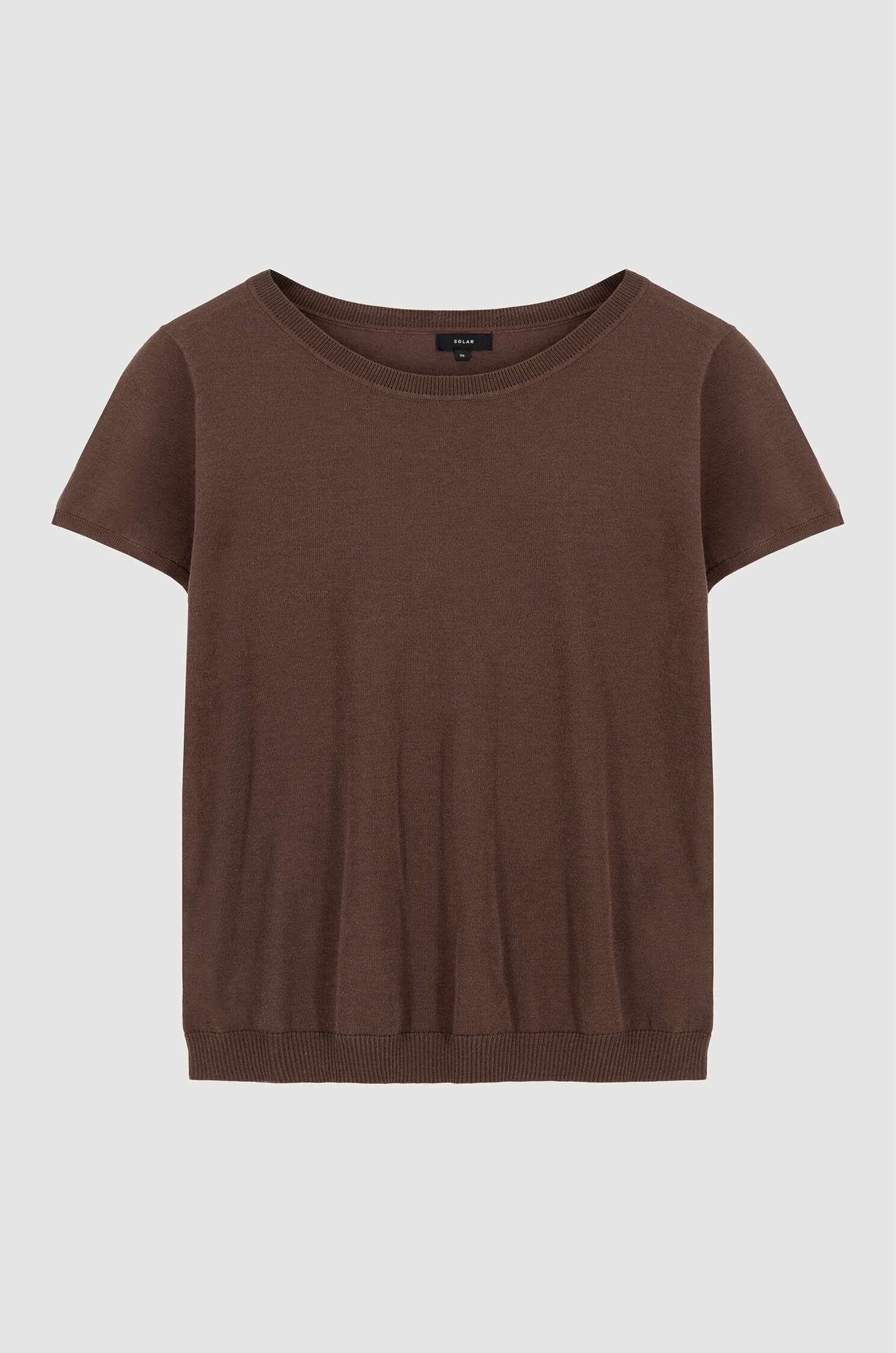 Bluzka z bawełną i jedwabiem Solar Obraz 3