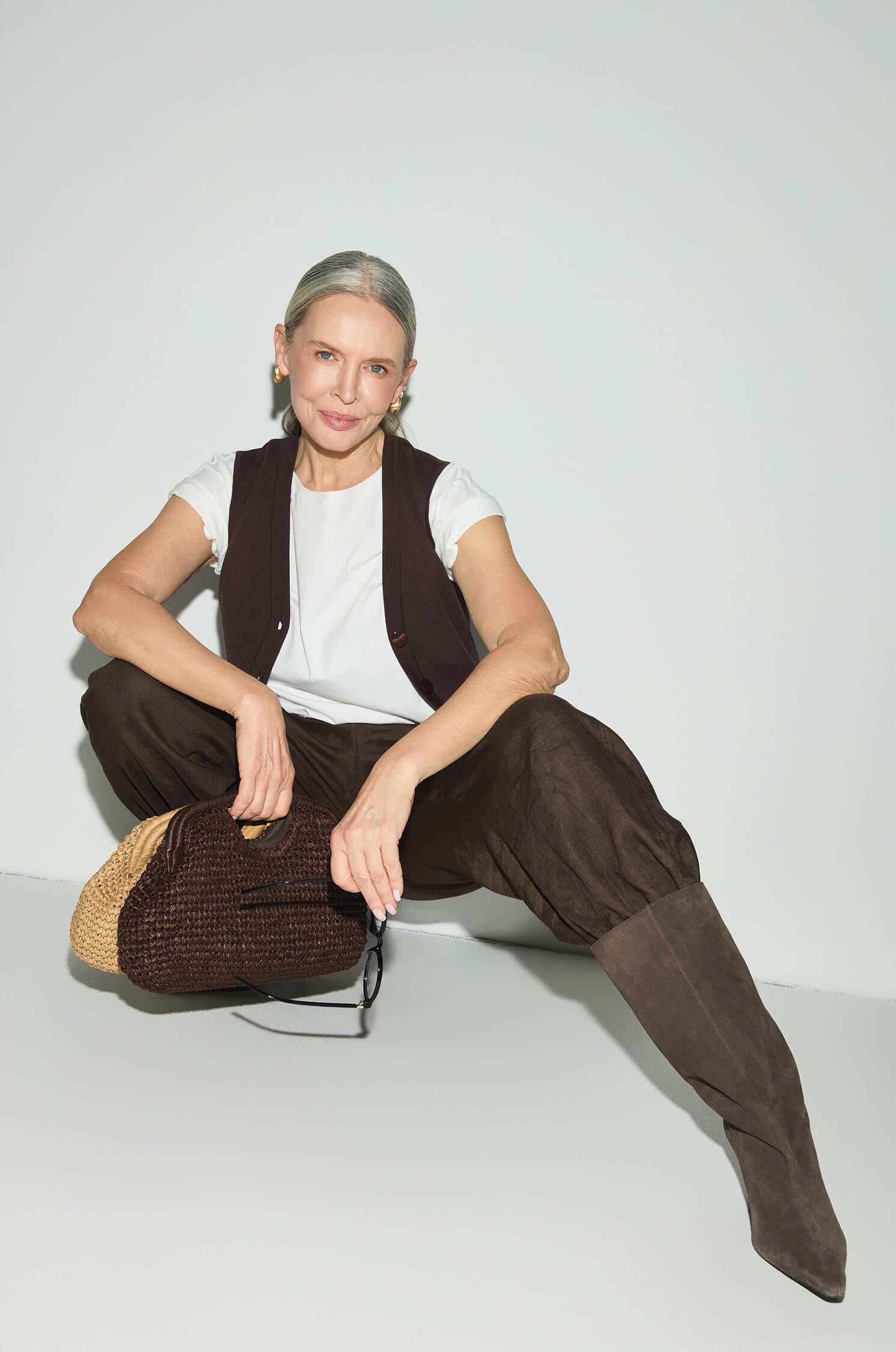 Dzianinowa kamizelka zapinana na guziki Solar Obraz 3