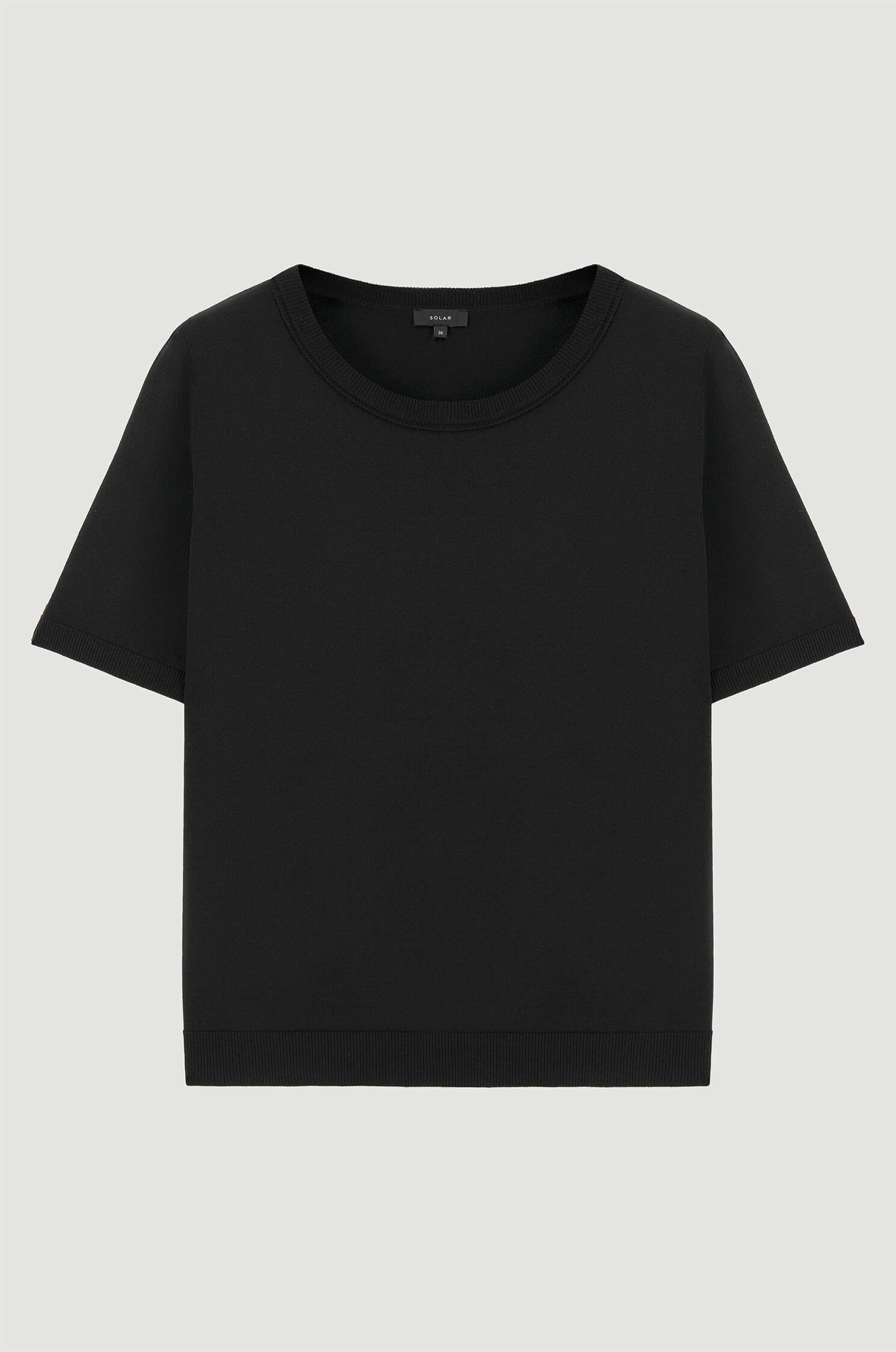 Dzianinowa bluzka z krótkim rękawem Solar Obraz 4