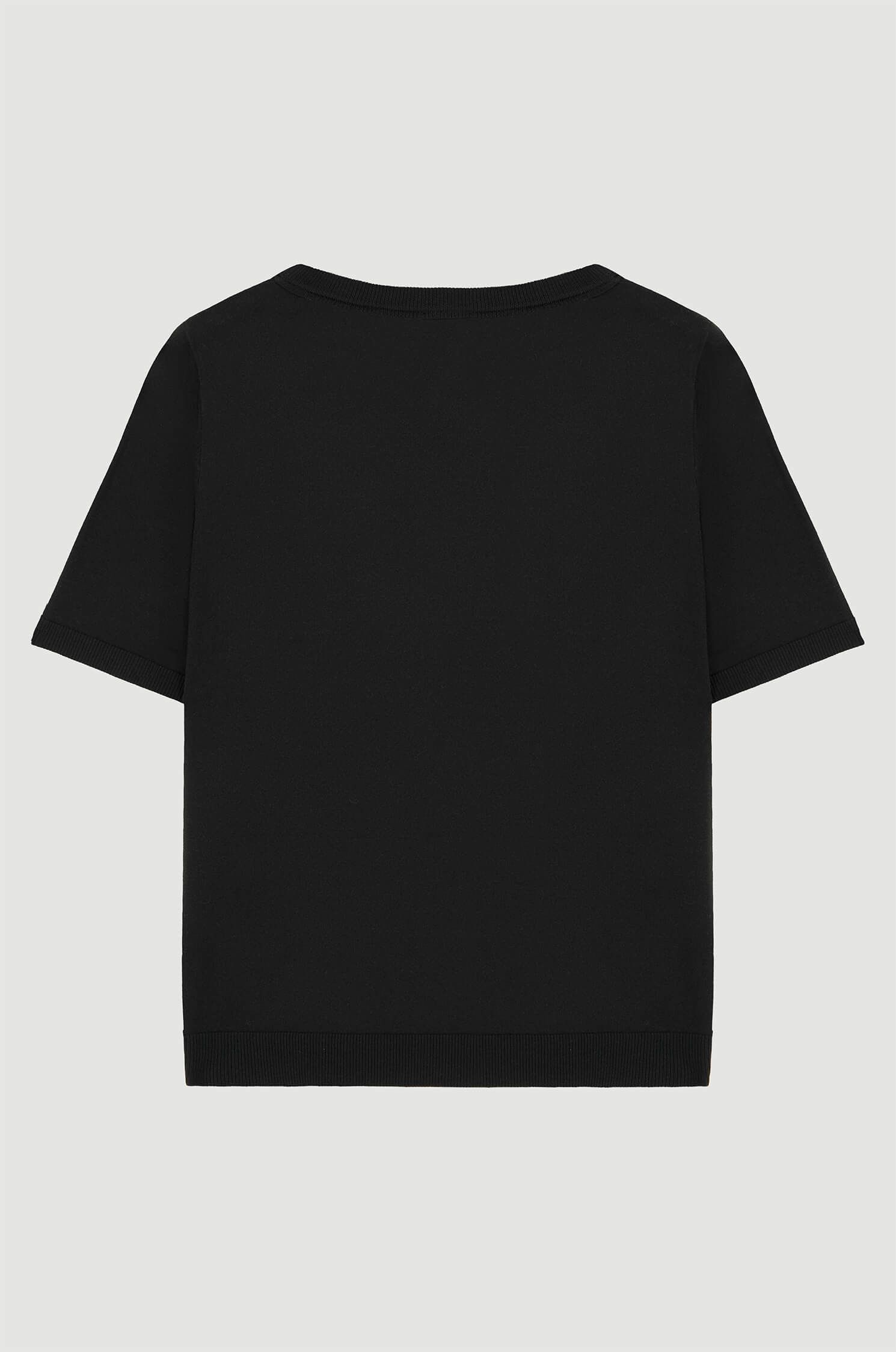 Dzianinowa bluzka z krótkim rękawem Solar Obraz 5