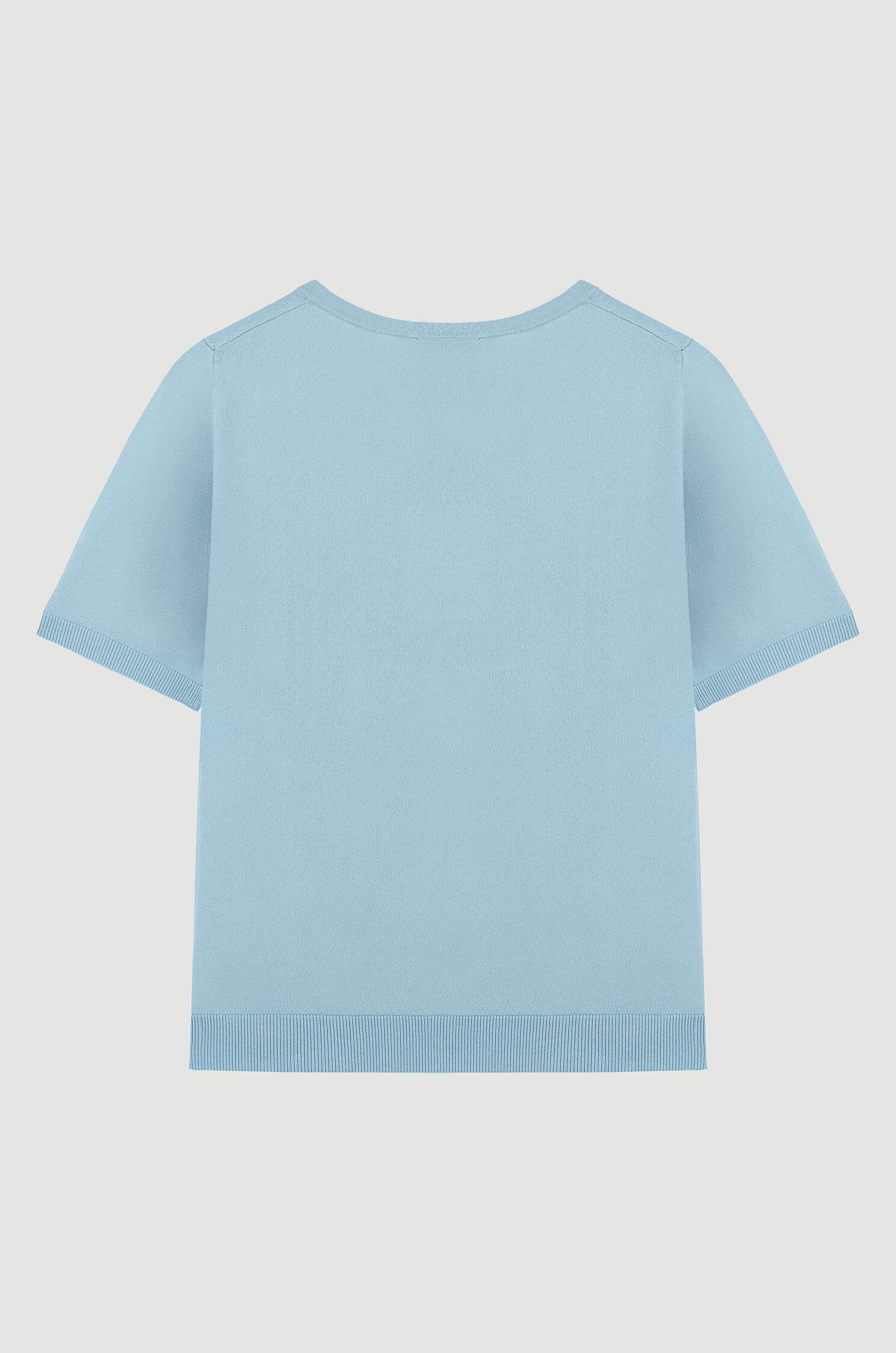 Dzianinowa bluzka z wiskozą Solar Obraz 5