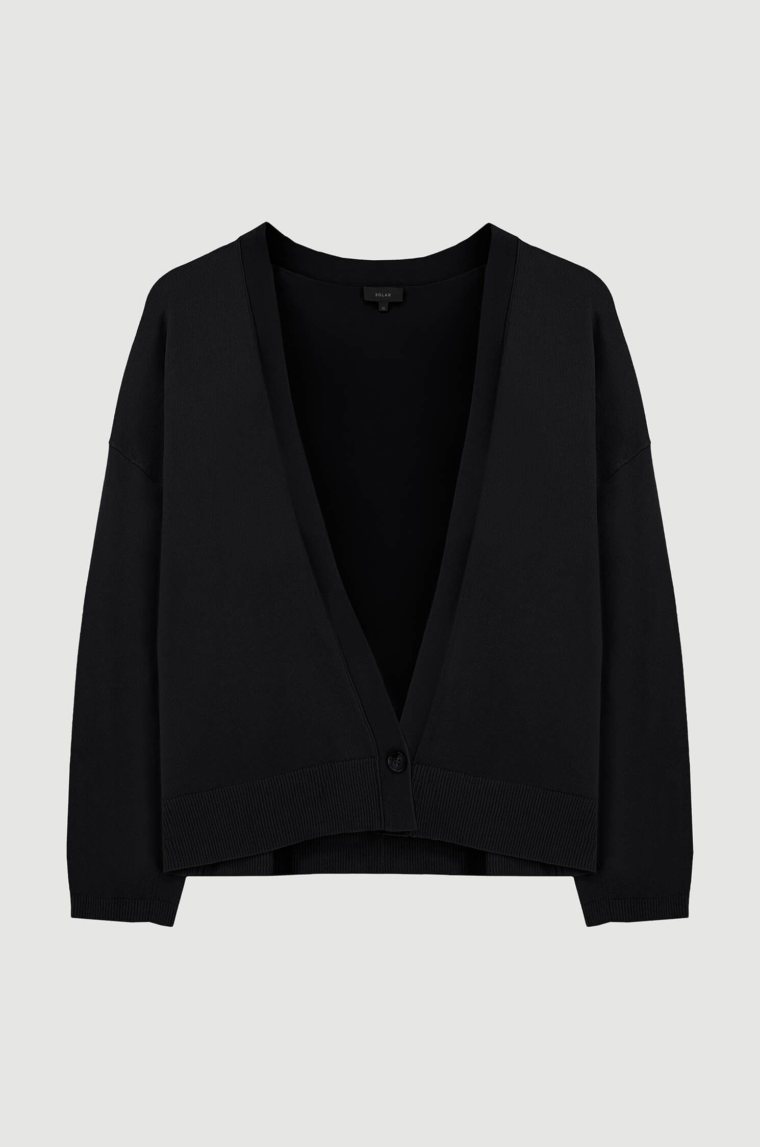 Dzianinowy kardigan zapinany na guzik Solar Obraz 3