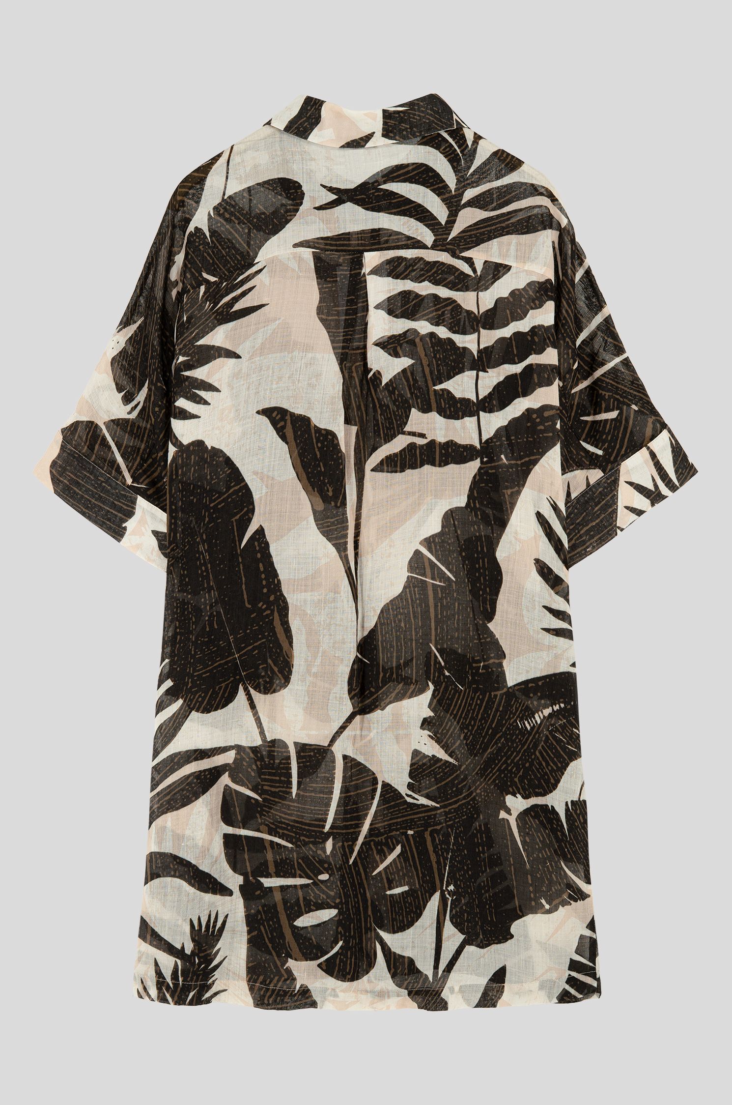 Koszula z ramii z botanicznym printem Solar Obraz 5