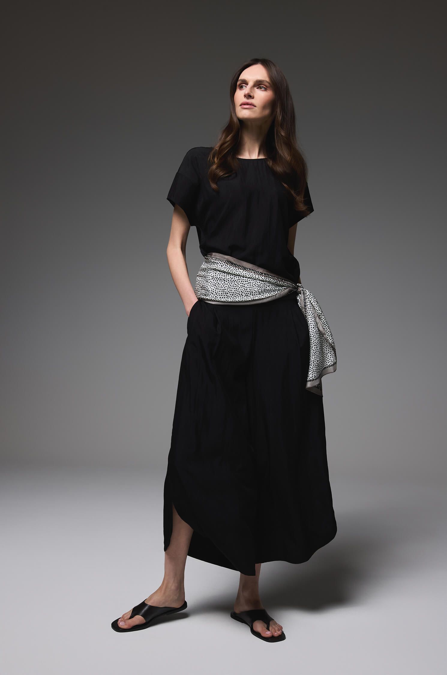 Bluzka z kreszowanej tkaniny Solar Obraz 1