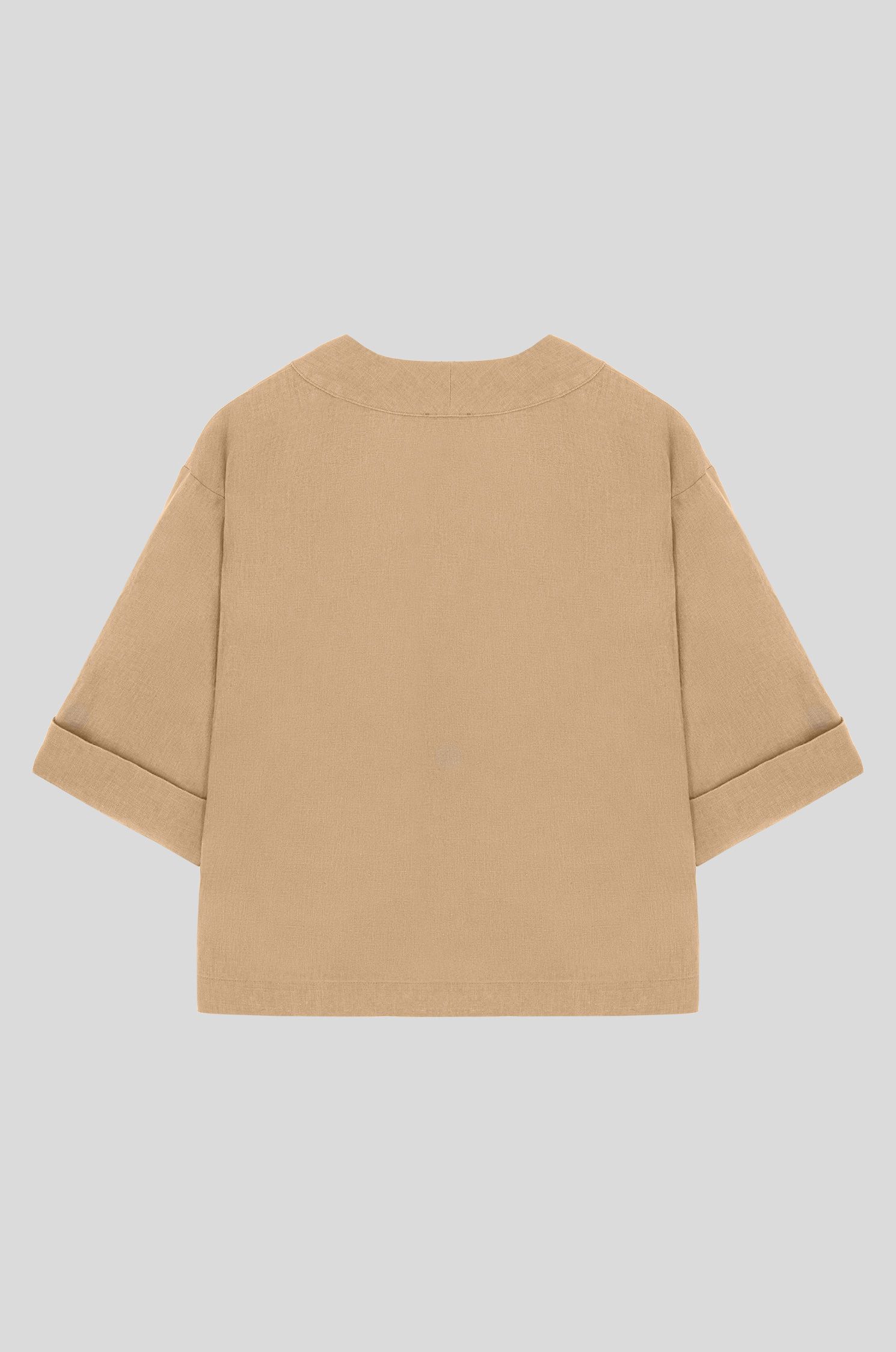 Lniany żakiet z rękawem 3/4 Solar Obraz 2