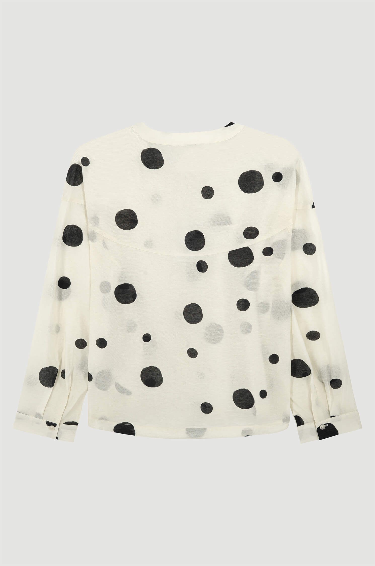 Wiskozowa koszula w grochy Solar Obraz 5