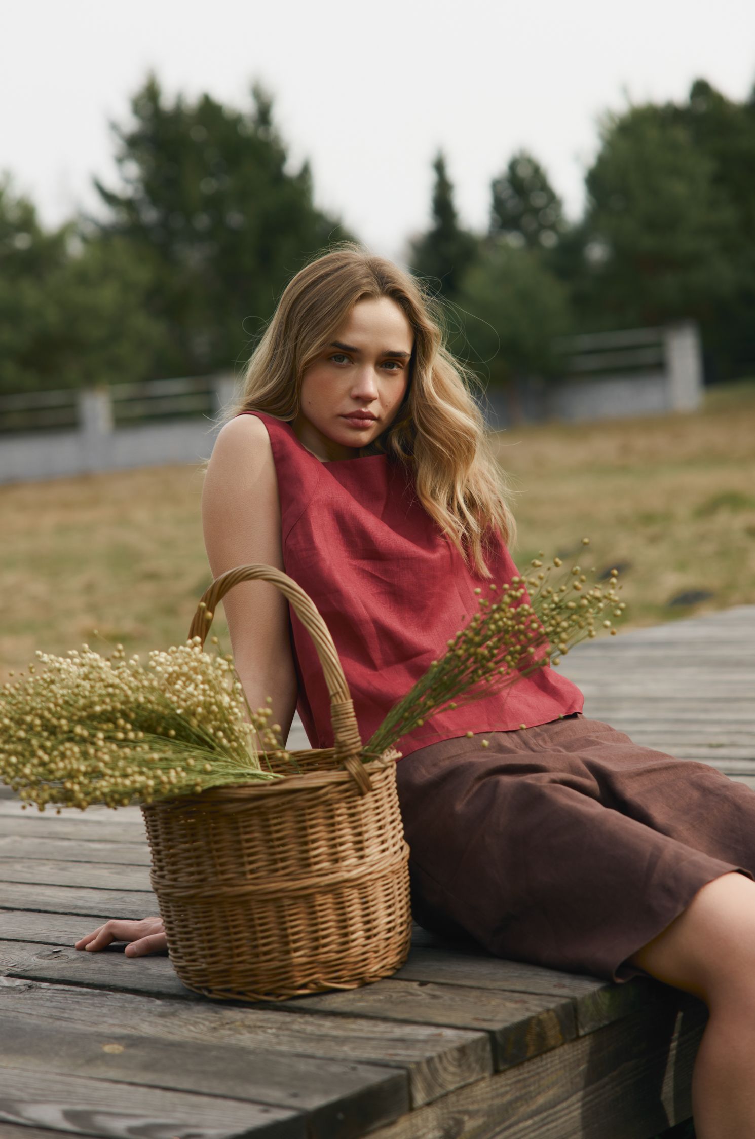 Lniany top Solar Obraz 1