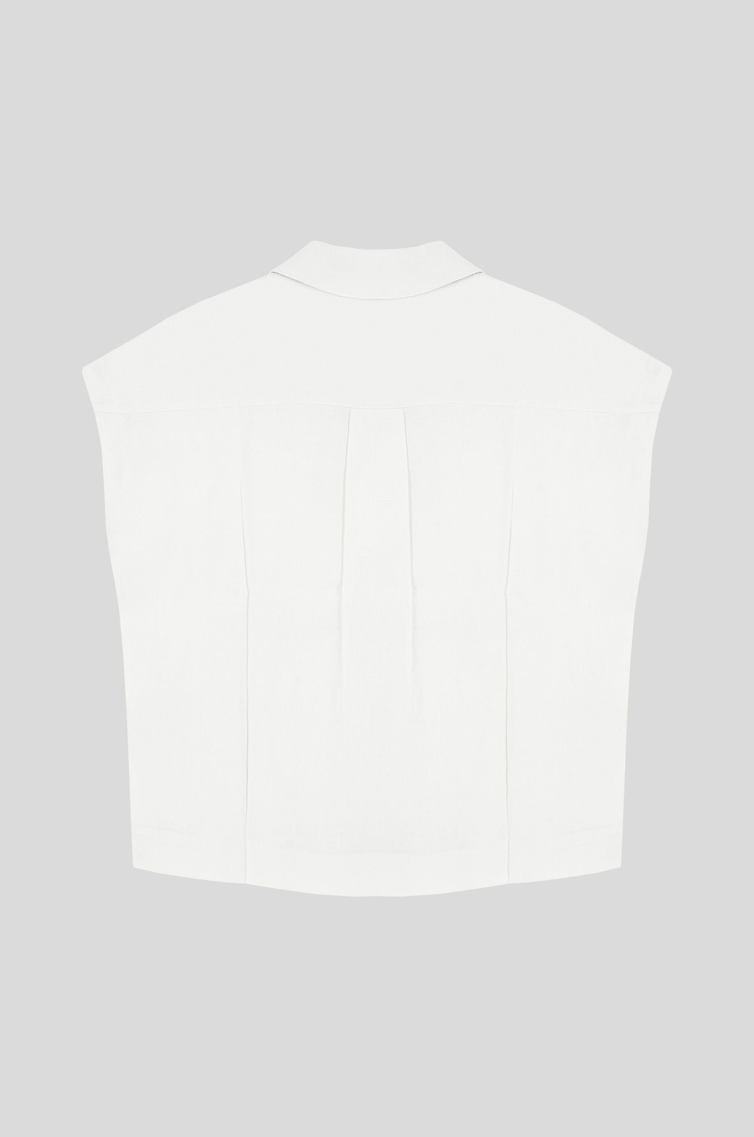 Lniana bluzka z dekoltem w v Solar Obraz 2