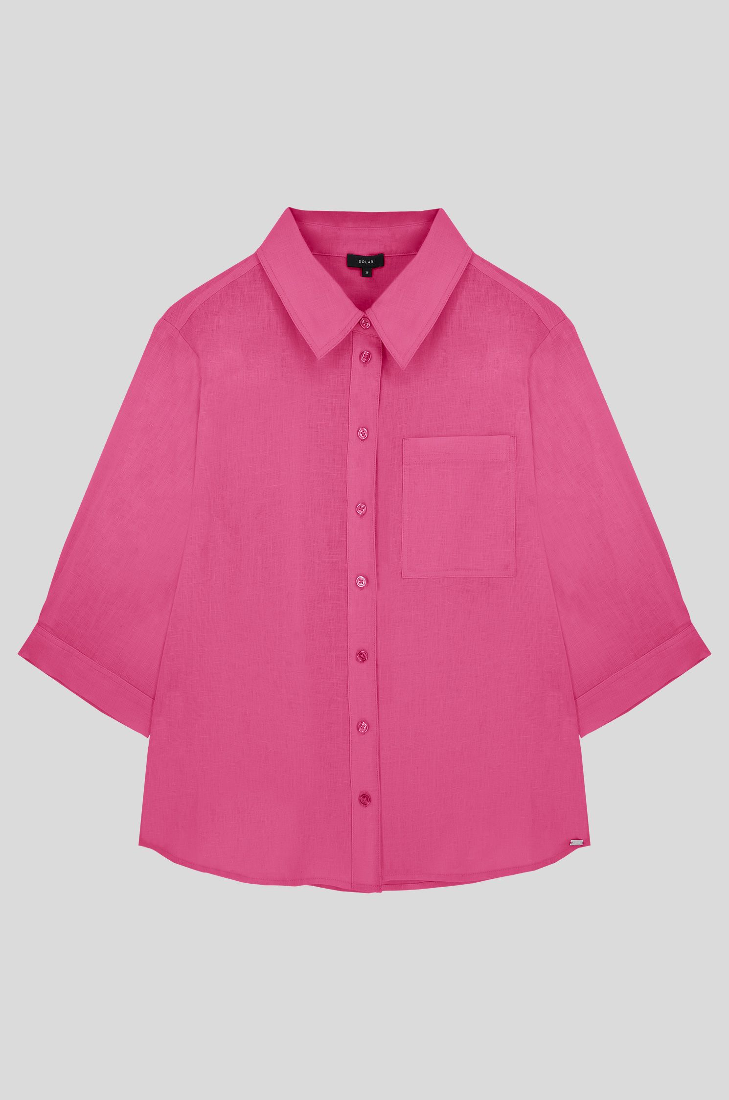 Lniana koszula z rękawem 3/4 Solar Obraz 1