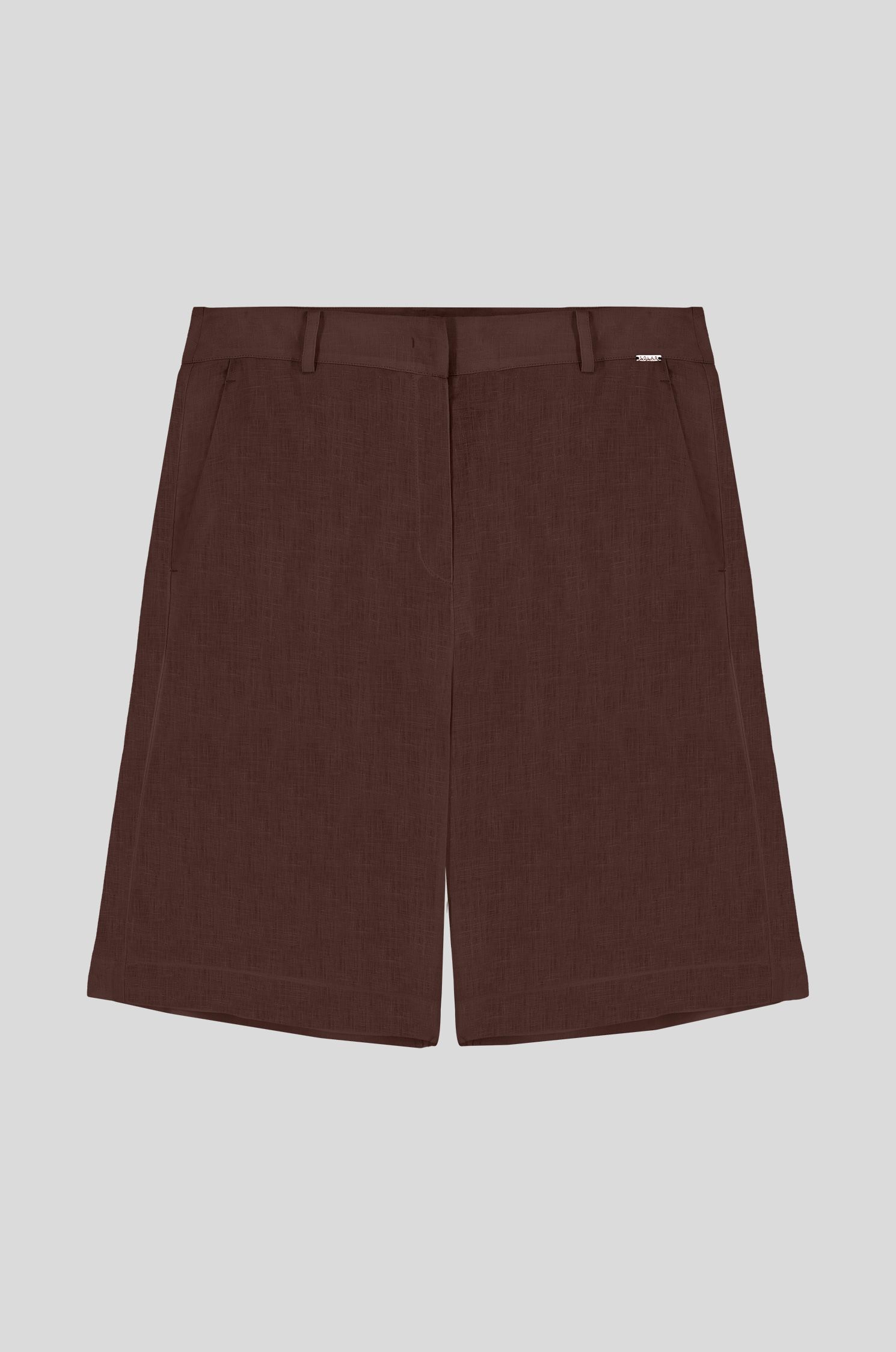 Lniane szorty z rozszerzaną nogawką Solar Obraz 3