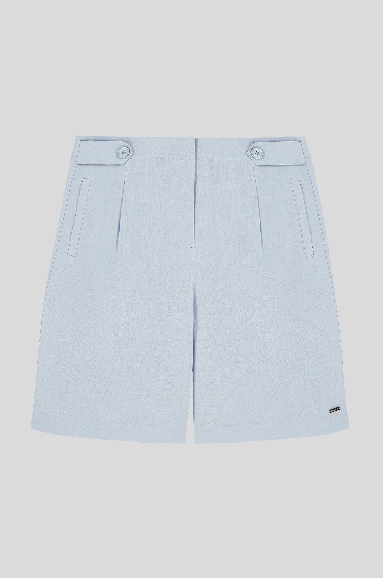 Lniane szorty z ozdobnymi patkami Solar Obraz 3